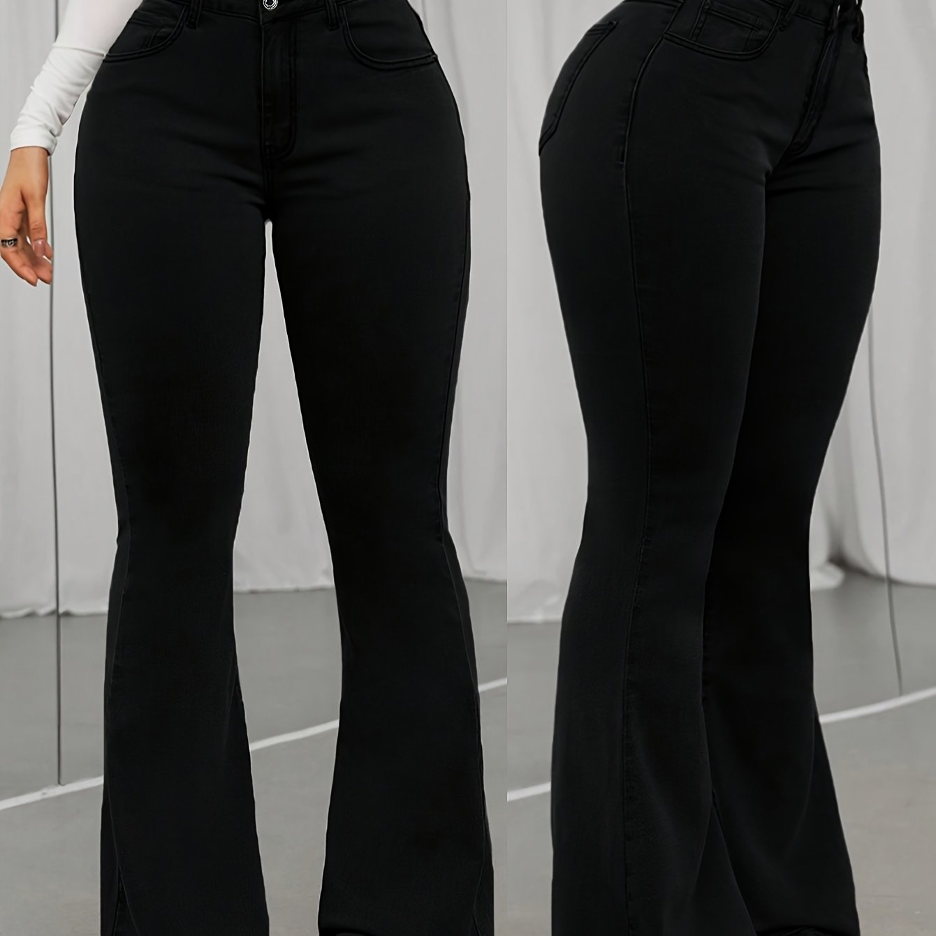 Black Skinny Flare Women's Jeans