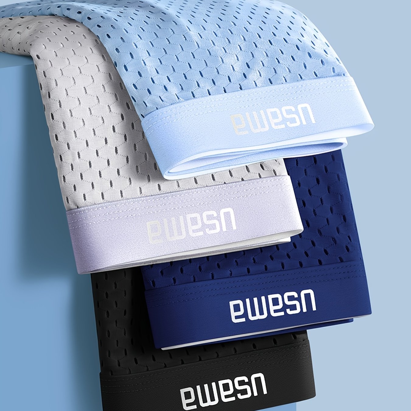 TEMU 4 culottes pour hommes, sous-vêtements ultra-fins à couture plate élastique, sous-vêtements de sport décontractés, pantalons de base respirants