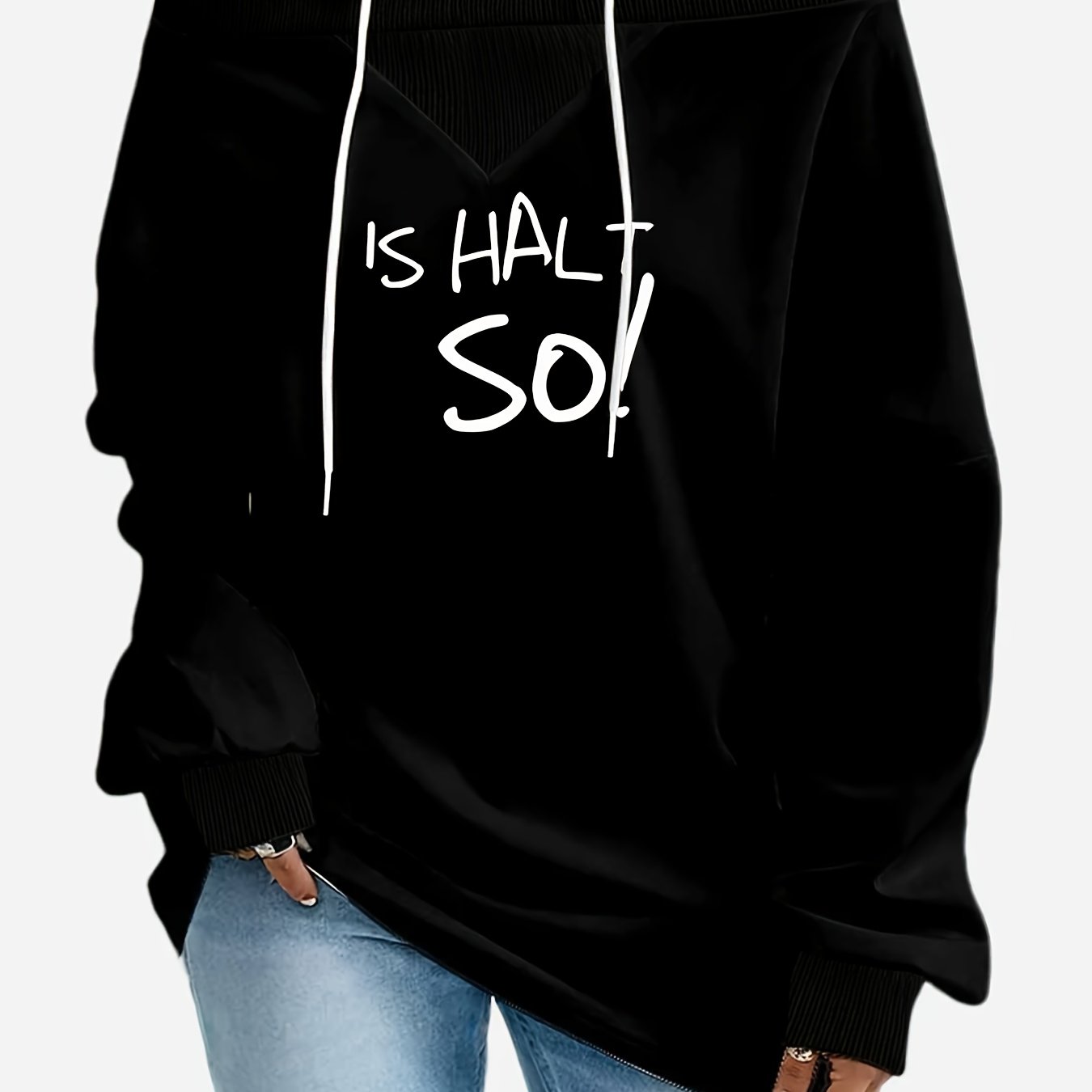 TEMU Plus Size - Plus Size - Letter Print, Lazy Style, Plus Size Trendy Fashion -shoulder Sweatshirt, Loose, Covering And, Us Size 0xl-8xl, Casual