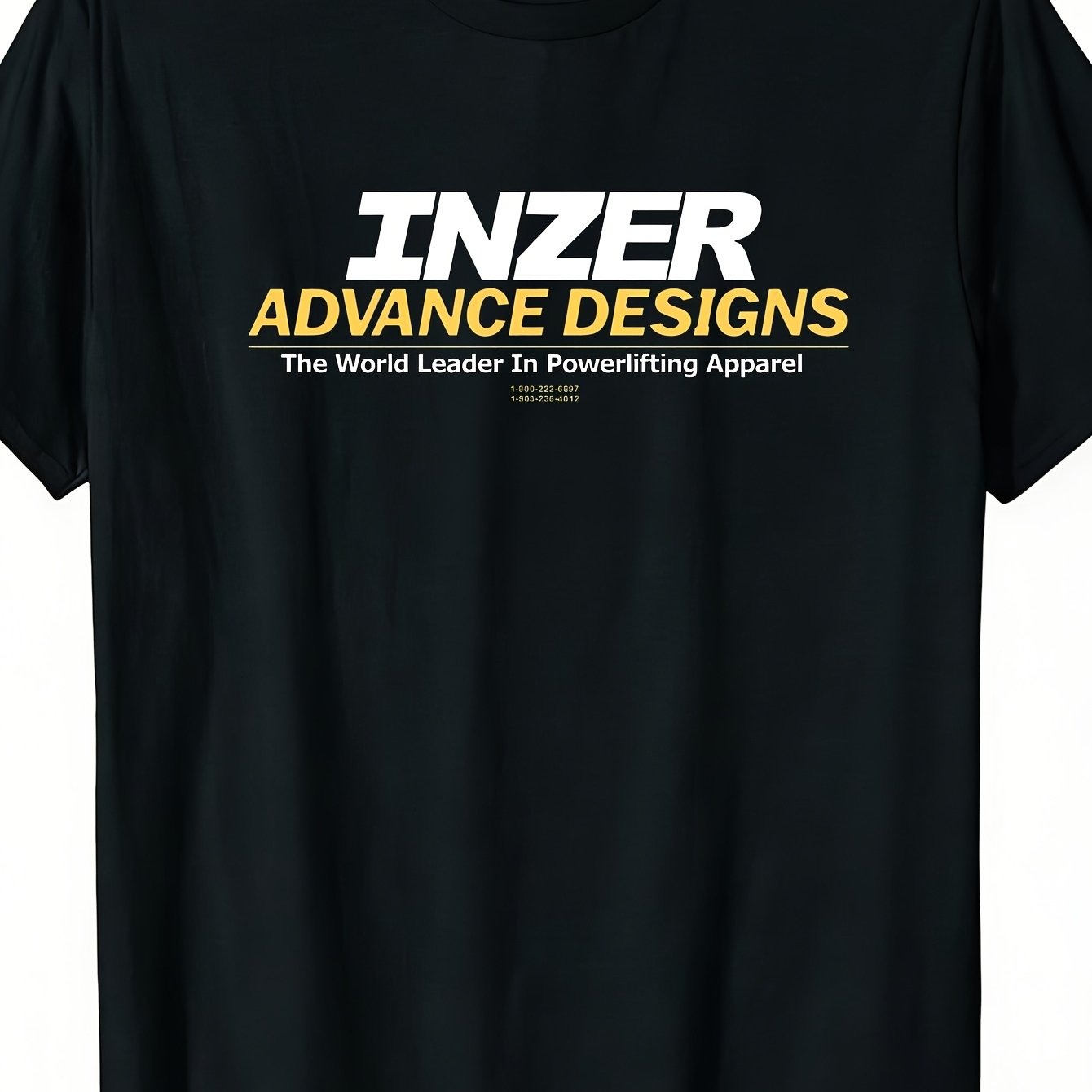Advance Designs Logo T-shirt - Black Powerlifting Apparel Suitable For Gym Workout Gift, Crew Neck Casual Shirt With Stretch, Regular Fit For Wear, Machine Washable For & Holiday Outfits