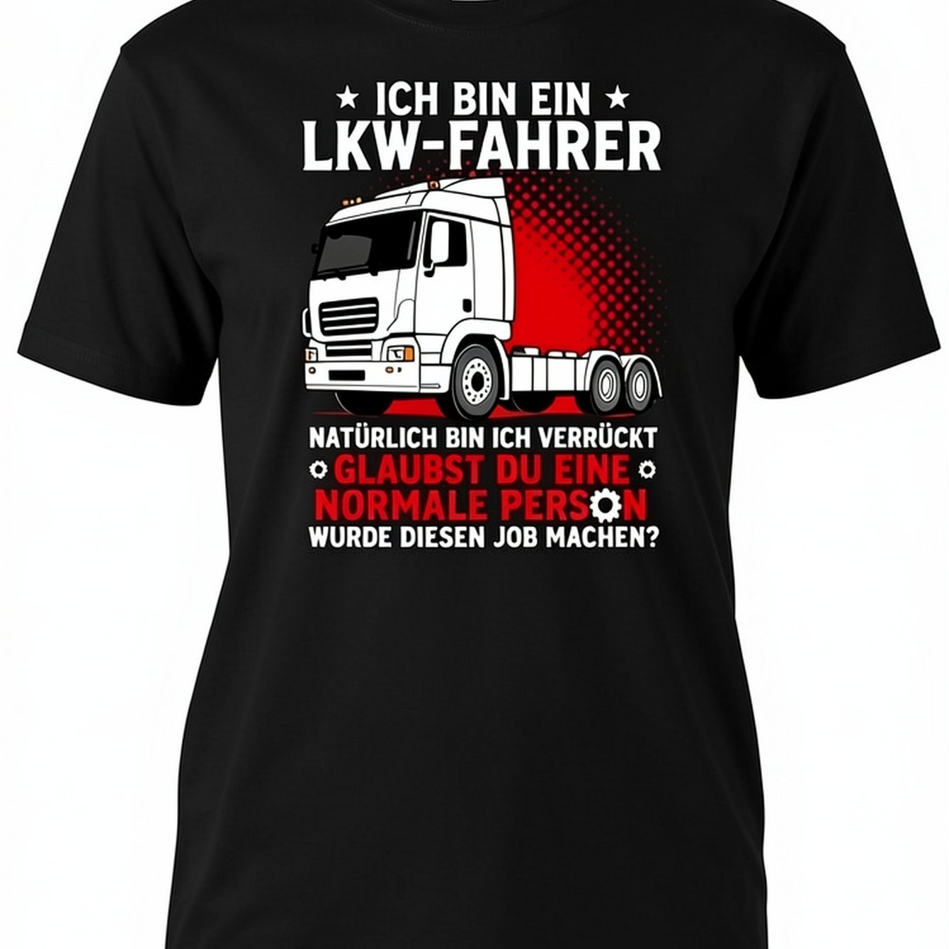 Image of Funny German For Truck Driver T-shirt - 'i'm A Lkw Fahrrer' Saying With Semi- For Truck Graphic - Humor Apparel For - Loose Fit Casual Tee - Shirt For Truckers, Delivery Drivers- Magliette Uomo