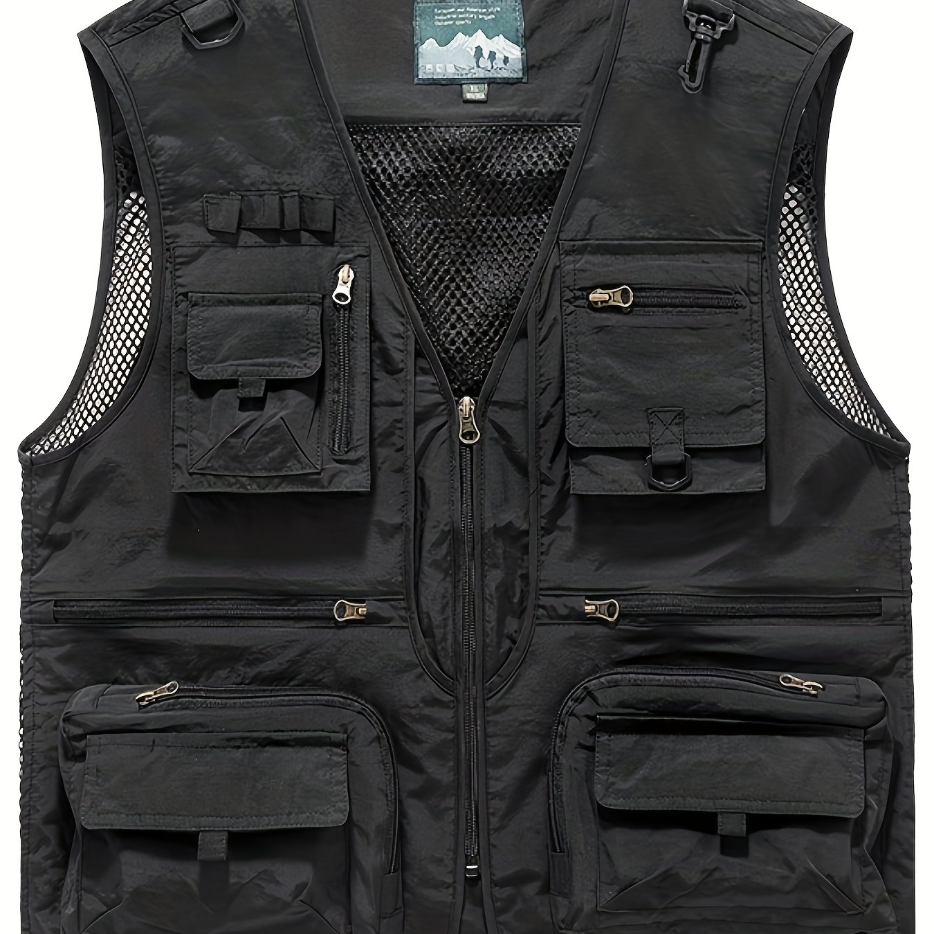 TEMU Spring And Autumn Men's Vest Tank Top, Men's Outdoor Leisure Fishing Vest, Men's Multi-pocket Vest Thin Vest, Work Vest Vest