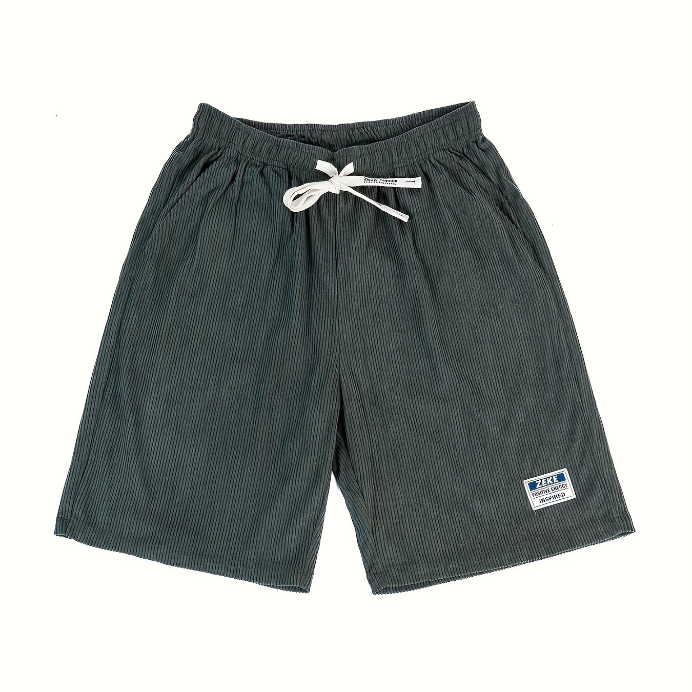 TEMU Zeke Corduroy Shorts Men's Casual Shorts Loose Sports Straight Shorts For Men