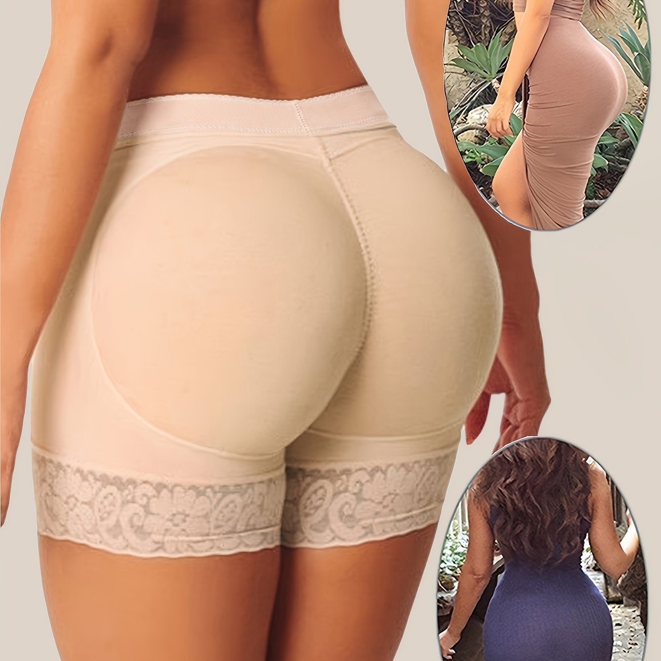 Image of Fake Thin Lifter Women's Shapewear Padded Short Panties Peach Tummy Control Panties Women's Lingerie Underwear