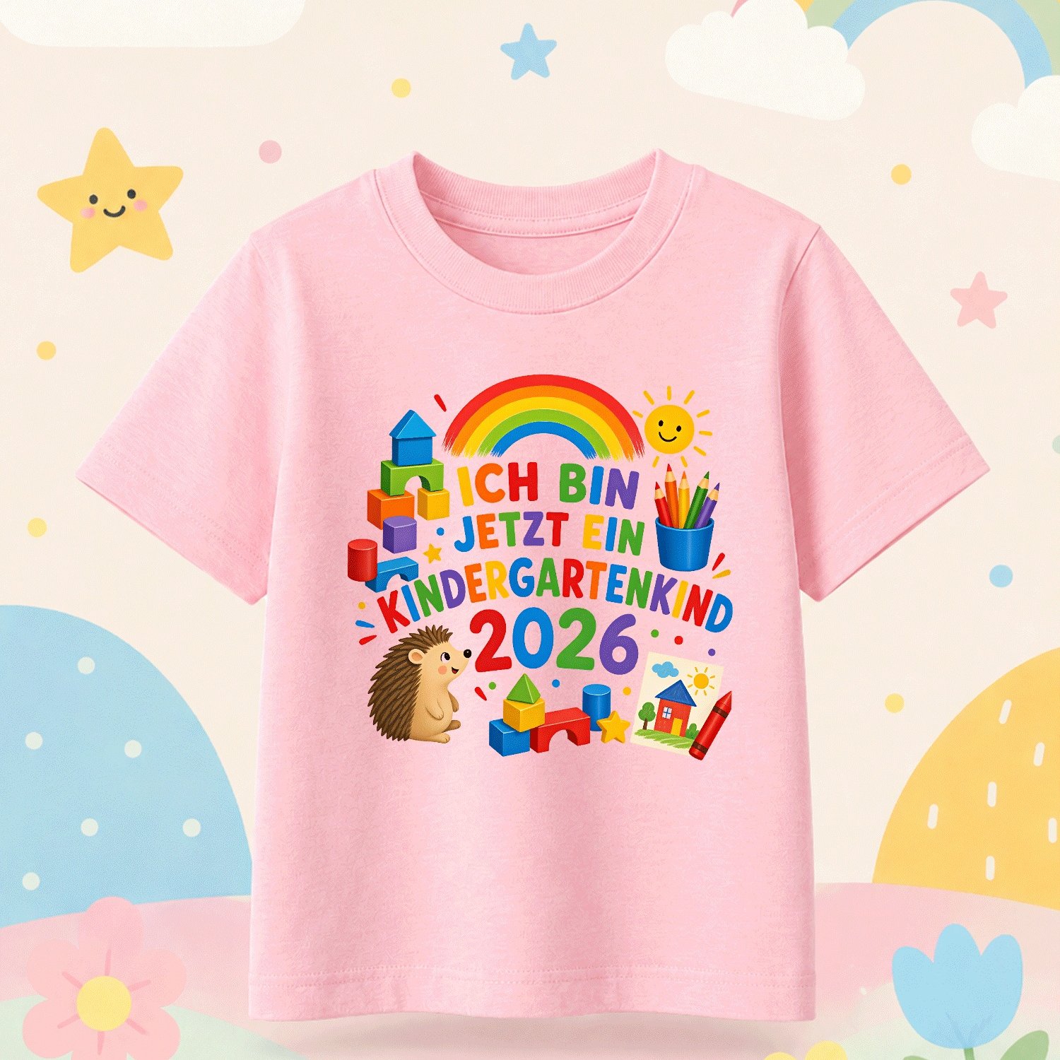 Image of I Kindergarten Student 2026 Kindergarten Handprint Book Gate Families 2026 For Boys Girls Children T-shirt, Kids' Summer Beach Vacation T-shirt - Breathable Boys And Girls Resort Wear