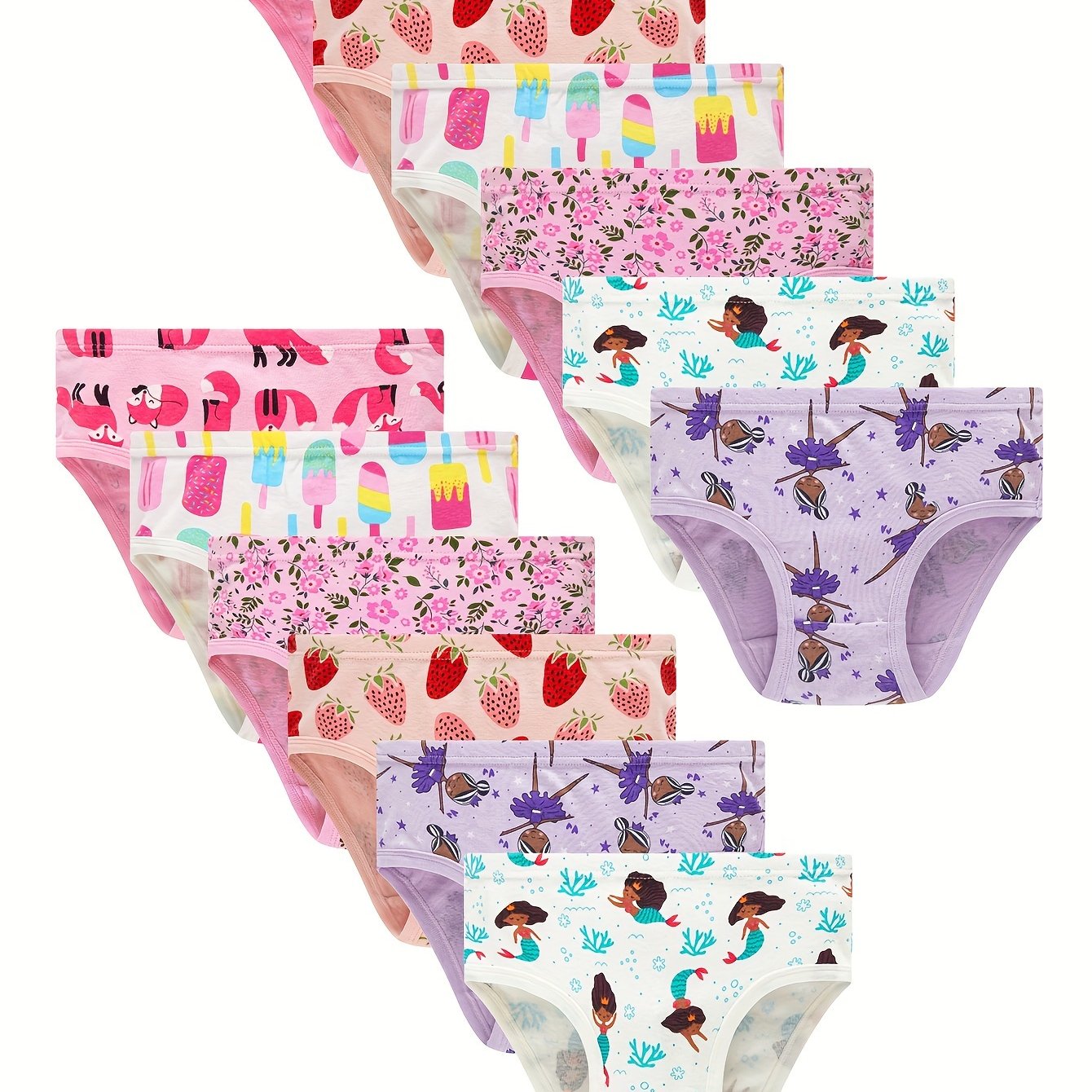 Girls Triangle Briefs Set Little Kids Toddler Girls Panties - Temu