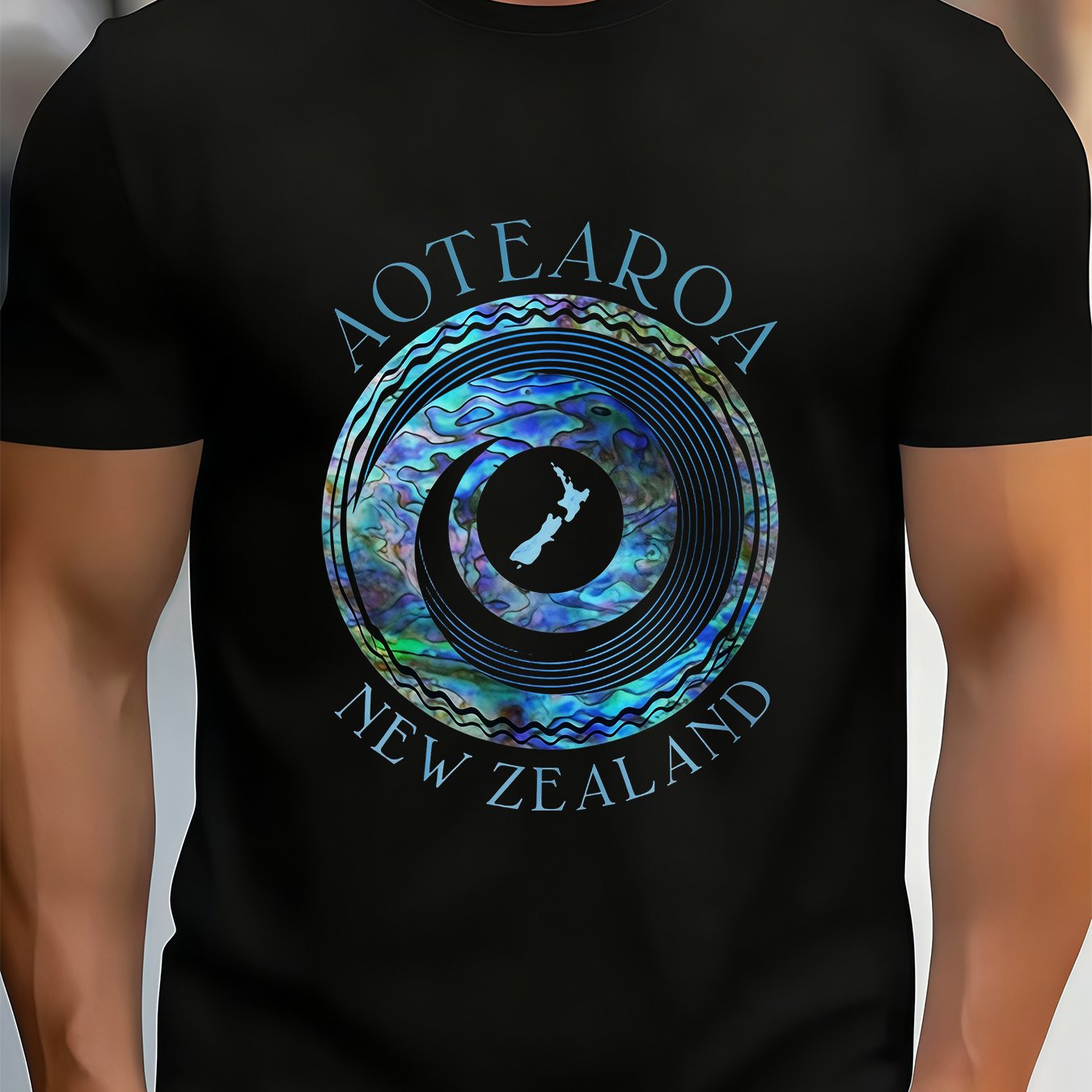 TEMU Men's Graphic Crew Neck T-shirt - Design, Soft And Comfortable, 100% Polyester Fiber, Vibrant Pattern For Summer, Short Sleeve Casual Tee.