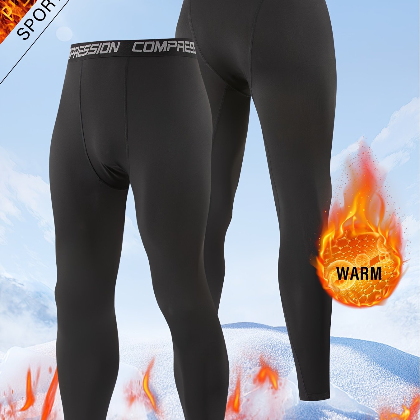 Image of Men's Basketball Training Compression Tights, High-stretch Quick-dry Fitness Apparel, Running Sportswear, Basketball Training Leggings