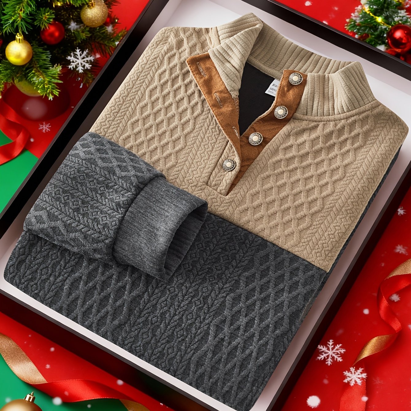 E-shop Frühling/Herbst 2025 1 Stück Herren Freizeit Sweatshirt mit Stehkragen Patchwork Outdoor Langarmshirt Herrenbekleidung