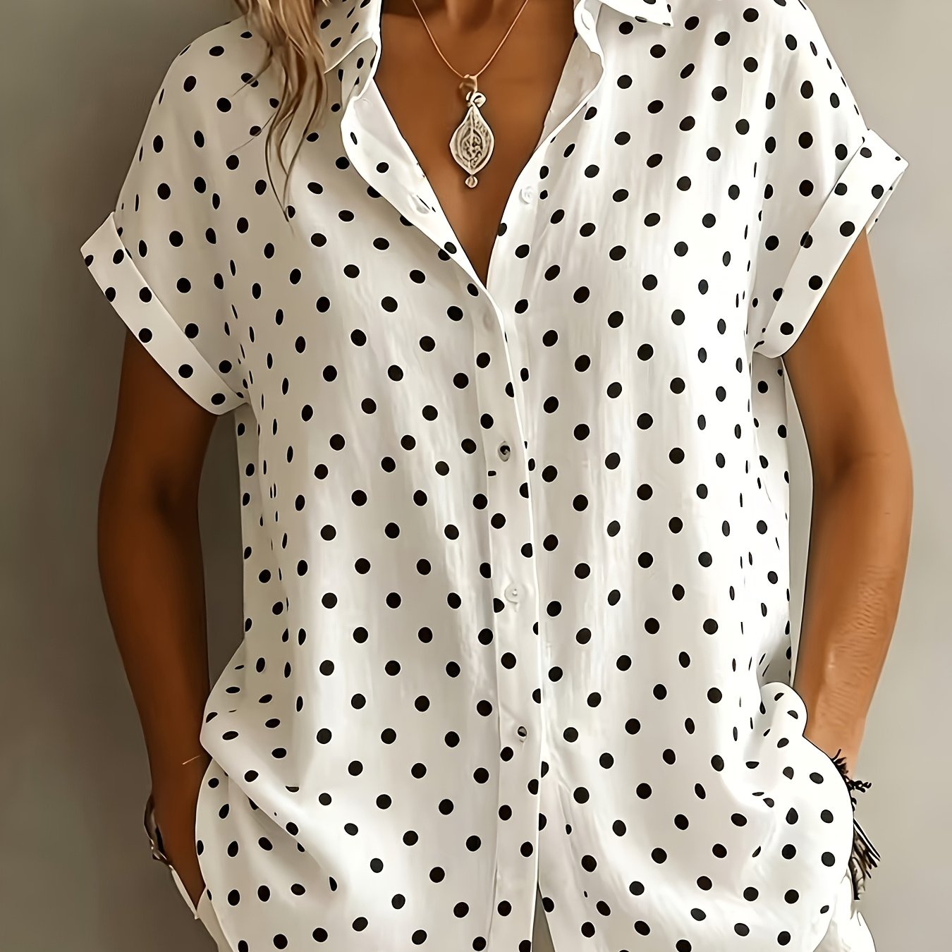 TEMU Haut élégant à manches courtes pour femme, style vacances, chemise et décontractée, style décontracté pour les , et moulant pour une élégance