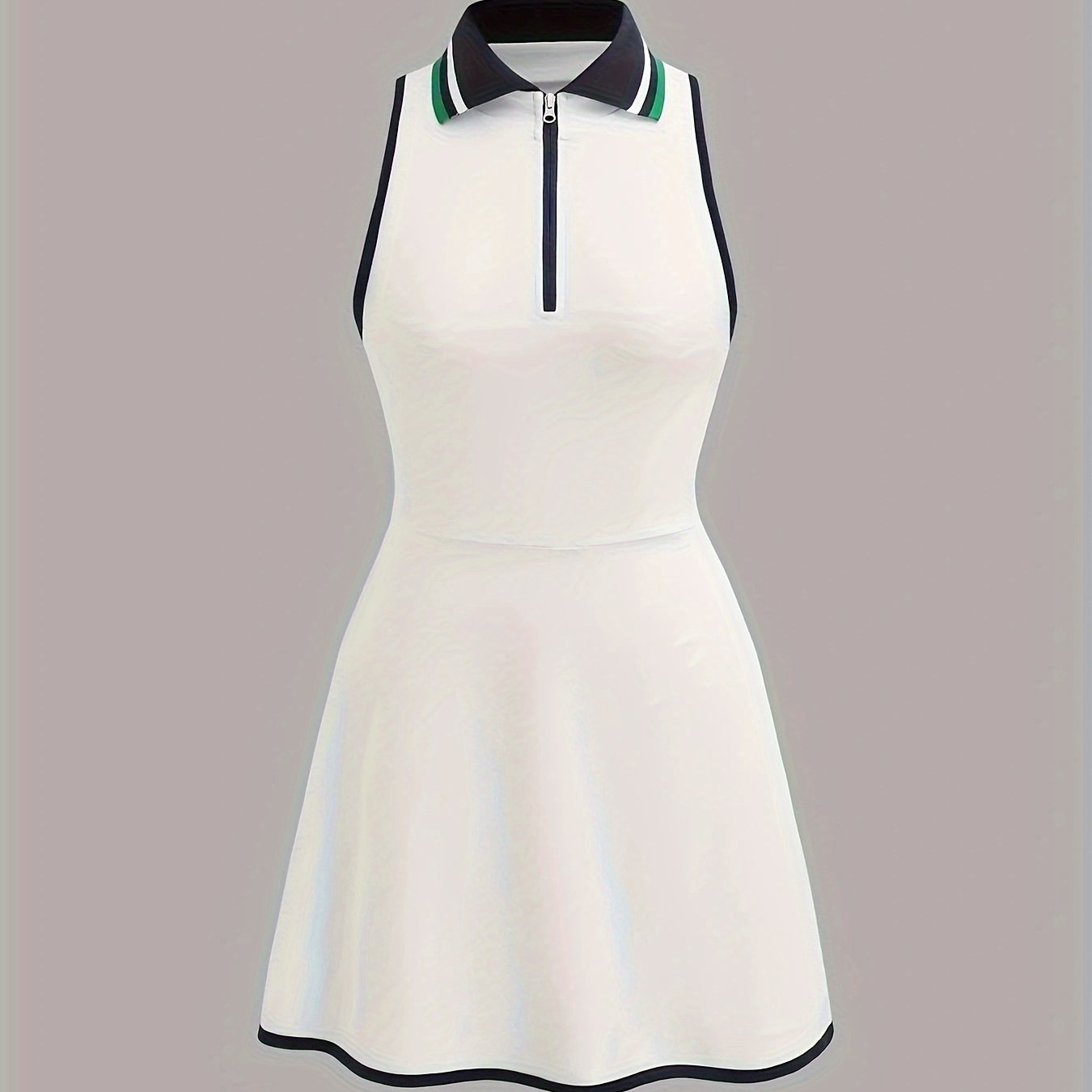 TEMU 1pc Solid Color Women's Tennis Dress, Golf Casual Sports Skirt Gym Activewear