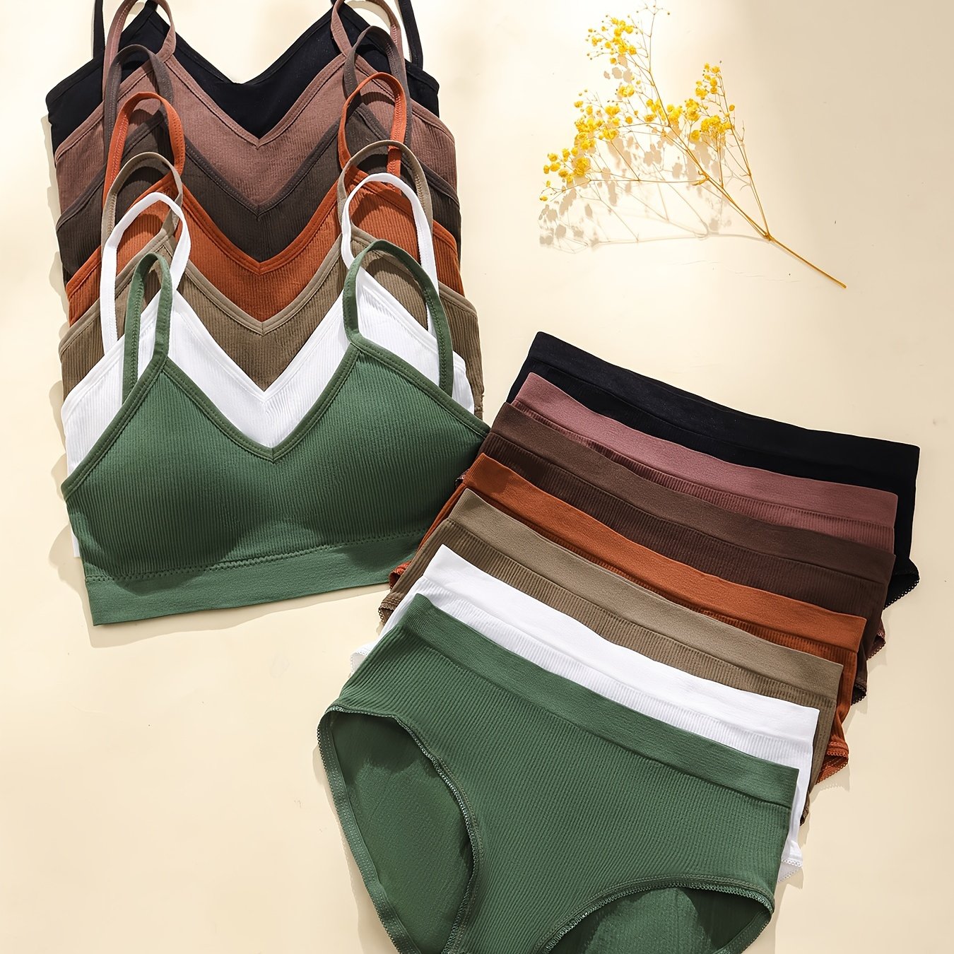 7- Casual Beautiful Back Comfortable Underwear Set