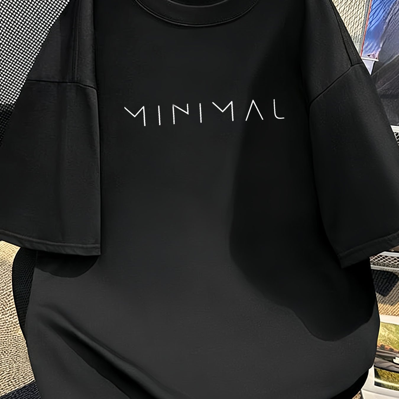 Image of Plus Size - Women's Oversized T-shirt Minimal Letter Print Summer Streetwear Casual Loose