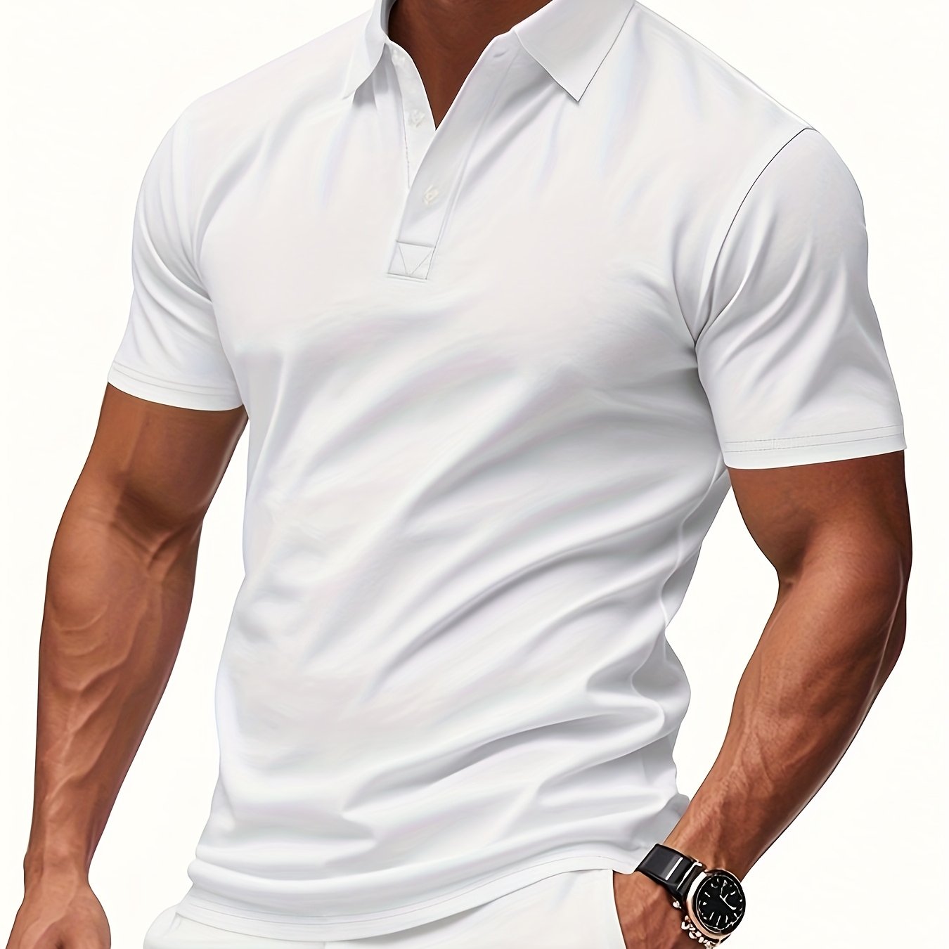 E-shop Neues modisches Herren-Poloshirt mit Kragen, dünnes Freizeit-Kurzarm-T-Shirt, geeignet für den täglichen Gebrauch und Outdoor-Aktivitäten,