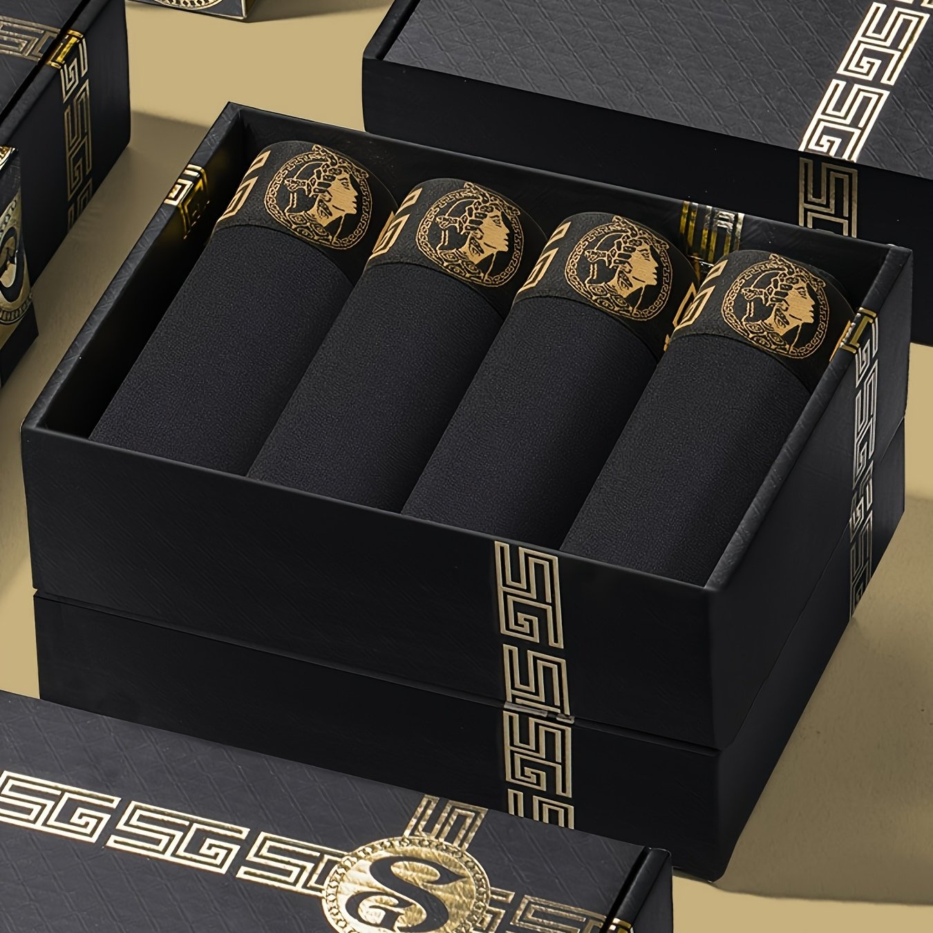 4pcs Set In Gift Box, Men' Briefs, Soft, Comfortable And Breathable, As A Gift
