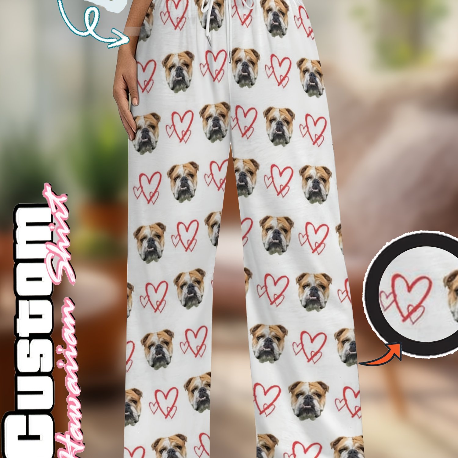 TEMU Custom Photo Pants For Women Men, Personalized Face Pants Socks, Gift For Wife Husband, Anniversary Gift, Valentine's Day Gift