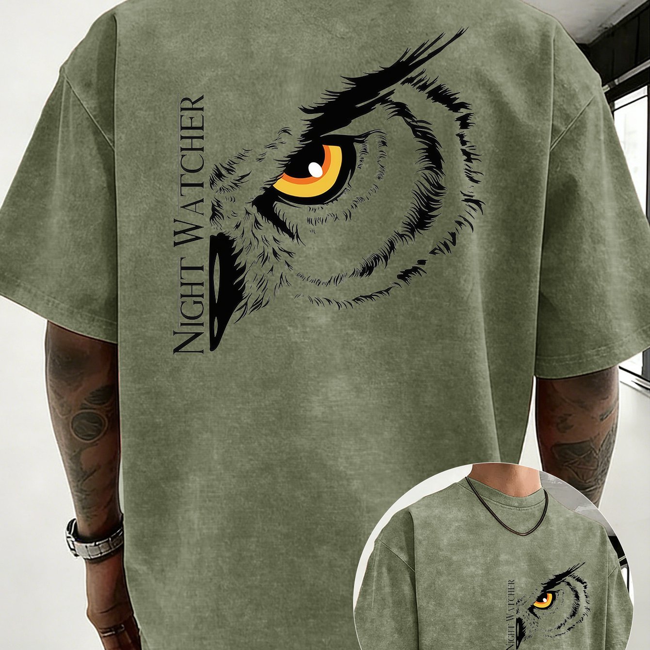 TEMU ' Short Sleeve T-shirt, Sharp Lines Letter Print Emphasizing Tough Niche Style Presence [print Design-not Textured]