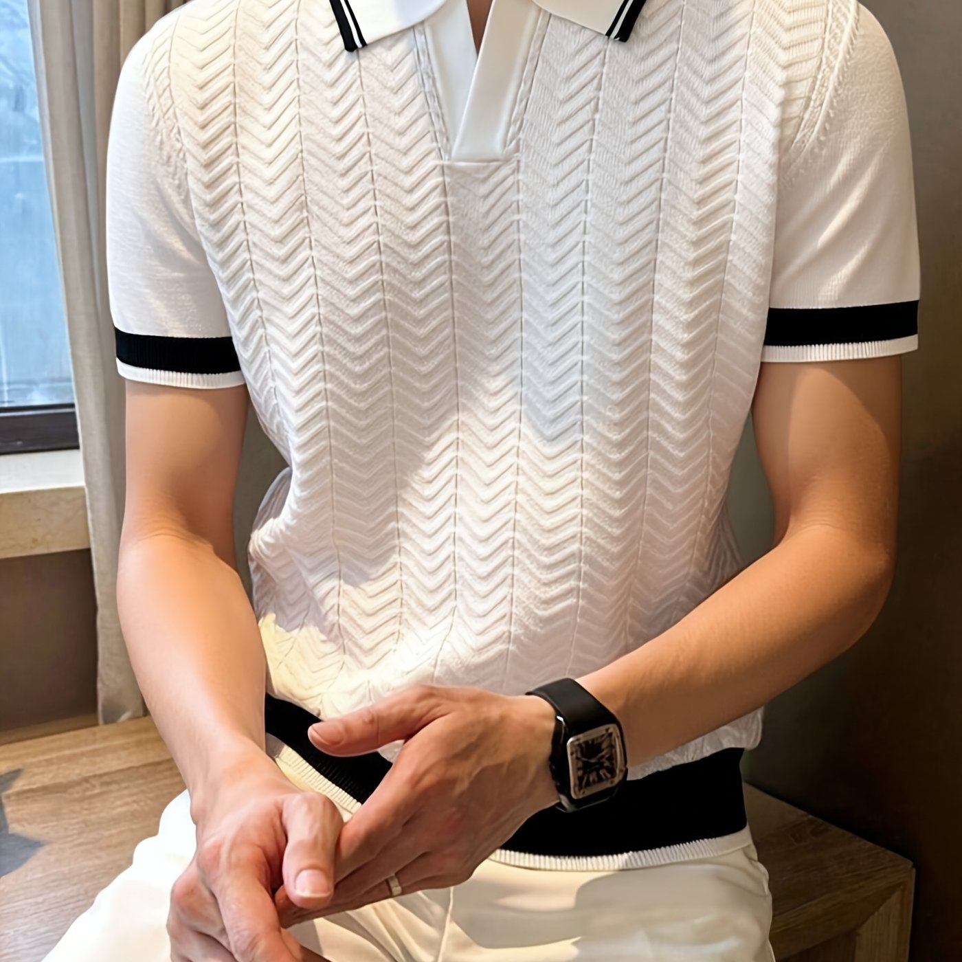TEMU 남성 여름 니트 반팔 폴로 스웨터 풀오버 탑, 남성 스웨터, 남성 티셔츠, 남성 프로모션, 티셔츠, 남성 스웨트셔츠, 남성 겨울 스웨터, 남성 의류, 남성 겨울 재킷, 스웨터, 남성 패션 스웨터, 남성 따뜻한 겨울 스웨터