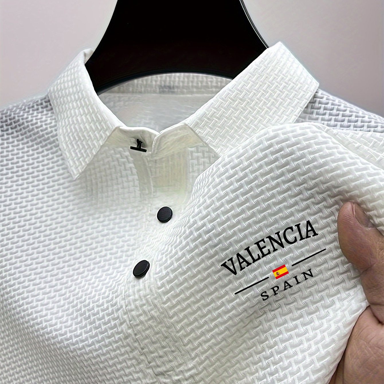 TEMU 1pc Plus Size Men's Casual Shirt, Short Sleeve, Breathable, Geometric , Very Suitable For Sports, Golf, Running, Outdoor, All-match Men's