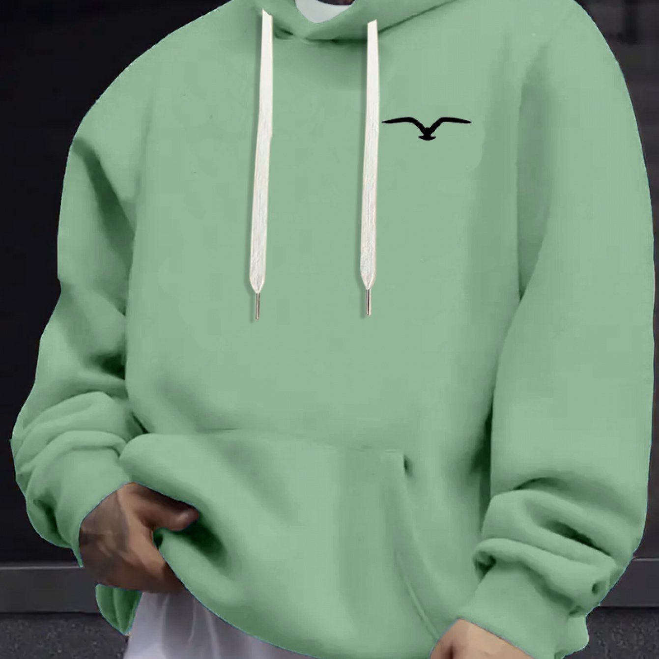 E-shop Druck, Herren Freizeit- und Kuschelige Hoodies, Trendiges Langarm Kapuzenpullover, Lässiges Vielseitiges Oberteil für Herbst Winter