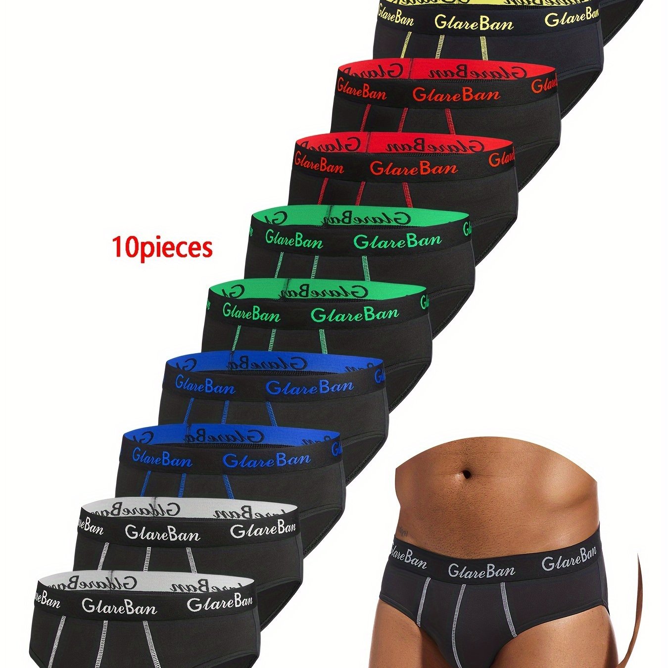10pcs Pc Briefs Style Men Underwear Male And Underpants For Slips Comfortable