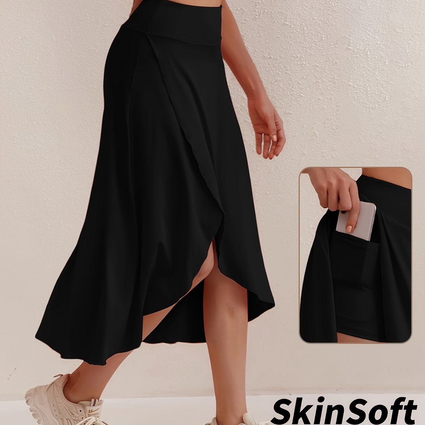 Women's Casual Athletic Split Skirt Shorts