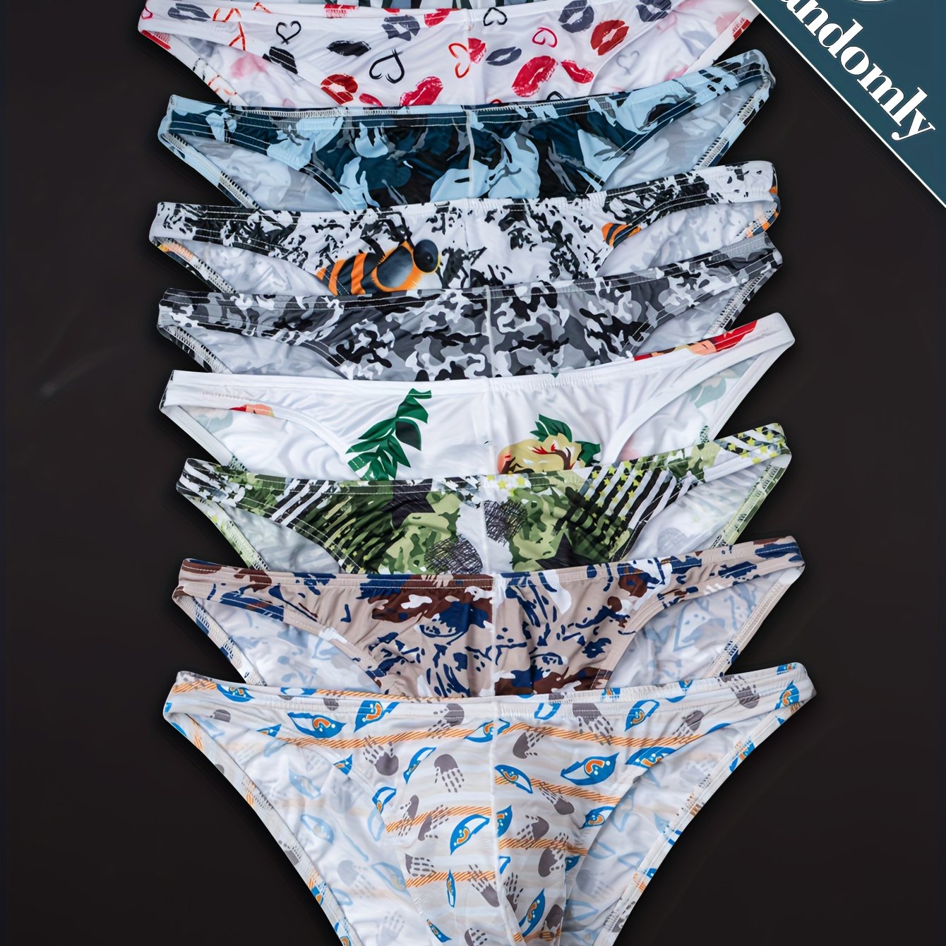 TEMU [men's Thong Briefs] 6pcs Set. 's Underwear Featuring Random Thong Briefs. Breathable And Comfortable. Fit And Smooth. . Fashionable And Trendy.