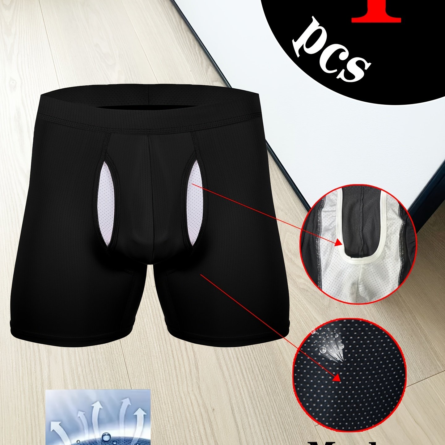 TEMU 1pc Men's Gun Briefs, Designed For Prolonged Office , Movement. Independent Pouch Design, Providing Support, Keeping Dry And Comfortable. High
