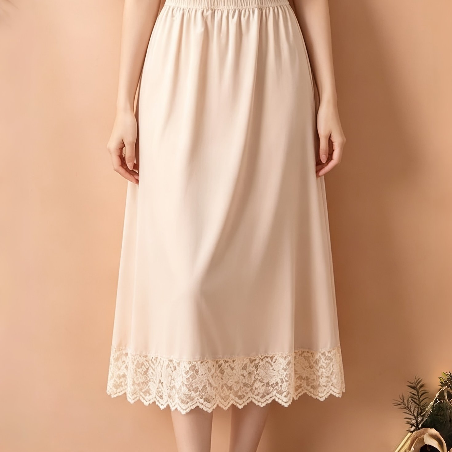 TEMU Sweet Solid Color Skirt, Gentle Fiber Fabric, Anti-exposure Skirt, Used As A Base Skirt, Covering The Crotch And, Dopamine Y2k Spicy Essential,