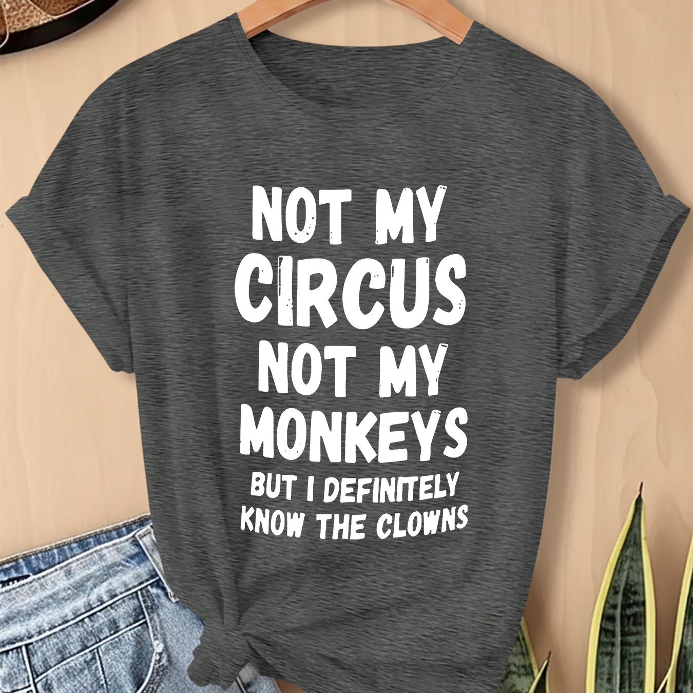 TEMU Elegant And Beautiful Women's Clothing Is Not , Nor My Monkeys, But I The . Featuring Breathable, Soft, Sporty, Party-ready, Cute, Elegant,