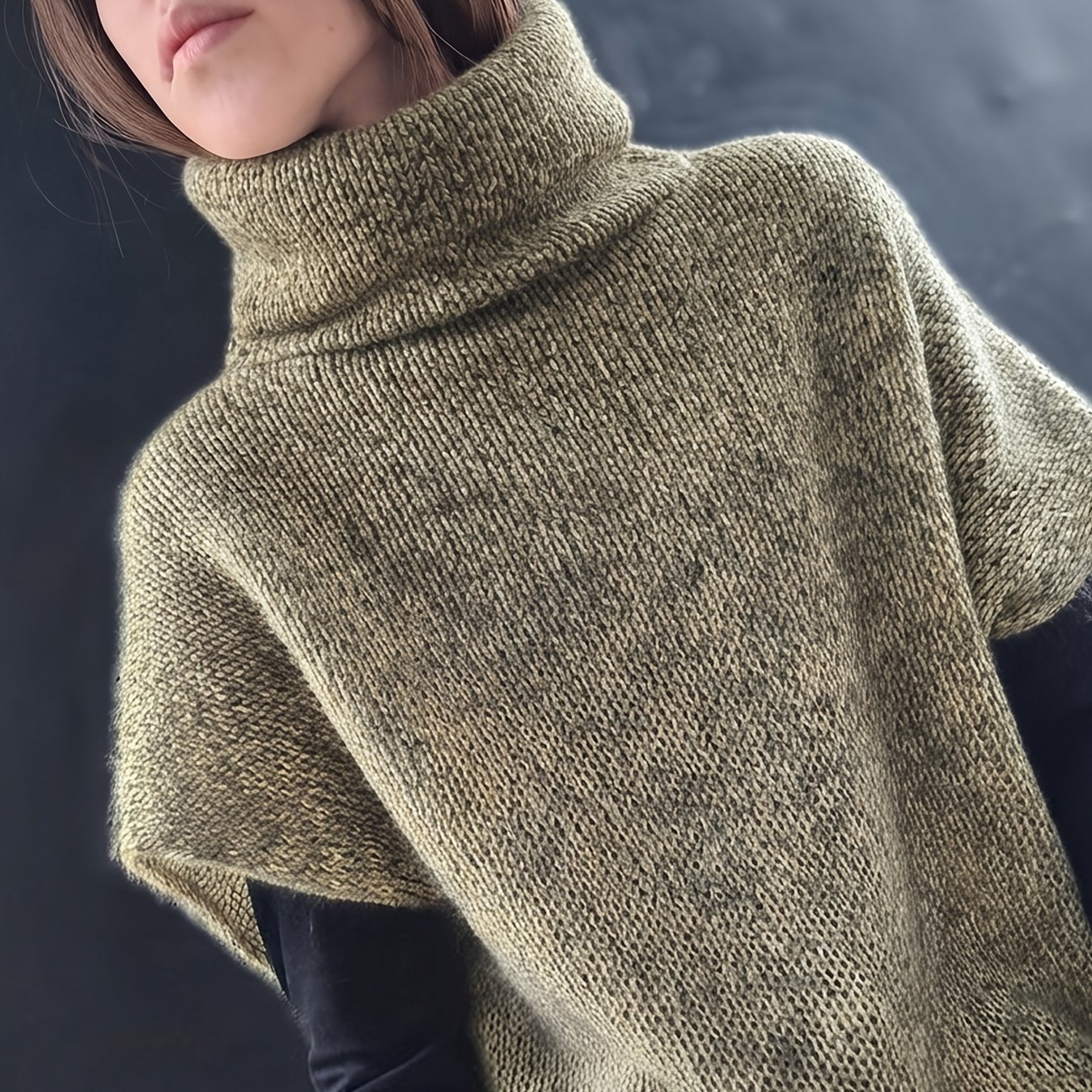 TEMU Chaleco de cuello de moda para mujer, otoño/invierno 2026, y elegante, se puede usar como de abrigo, sin tipo murciélago , y con de ,