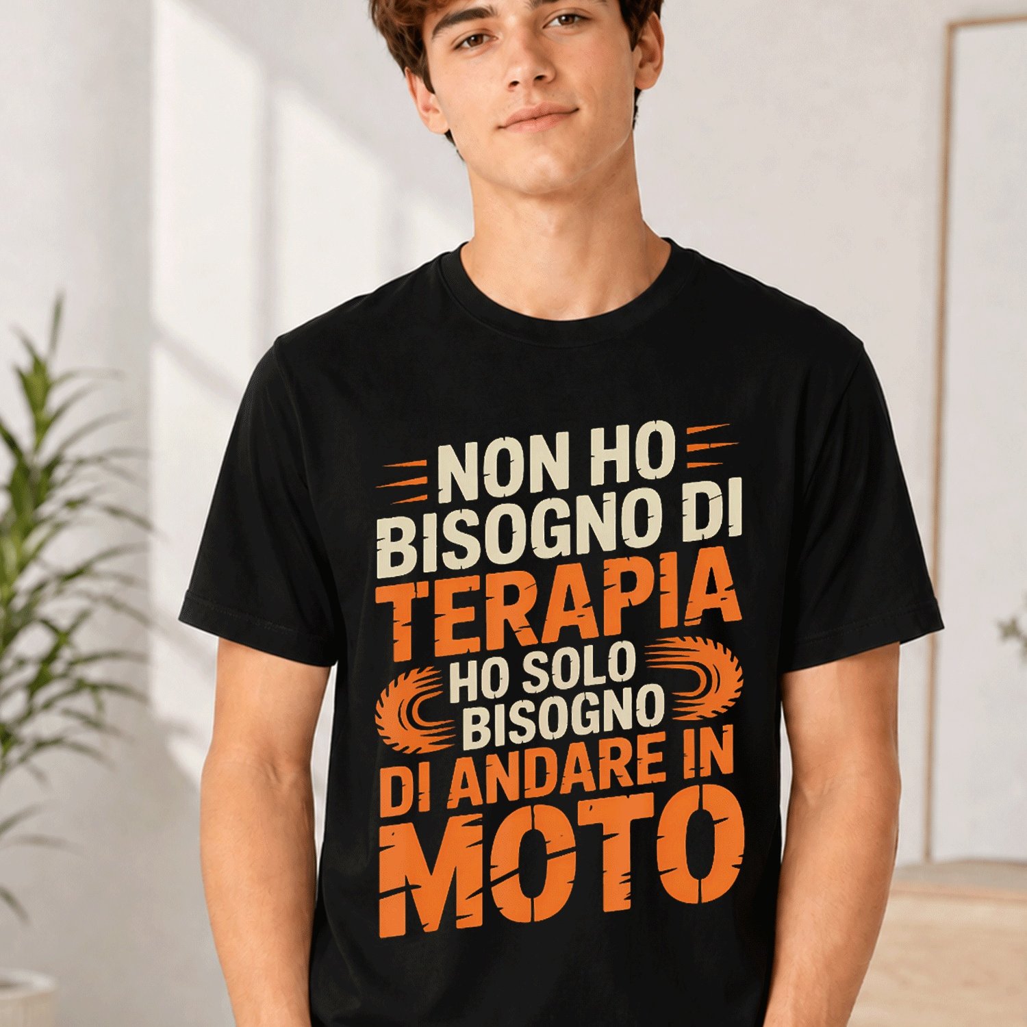 TEMU T-shirt da con stampa "Moto e per Motociclisti" - Biker Tee