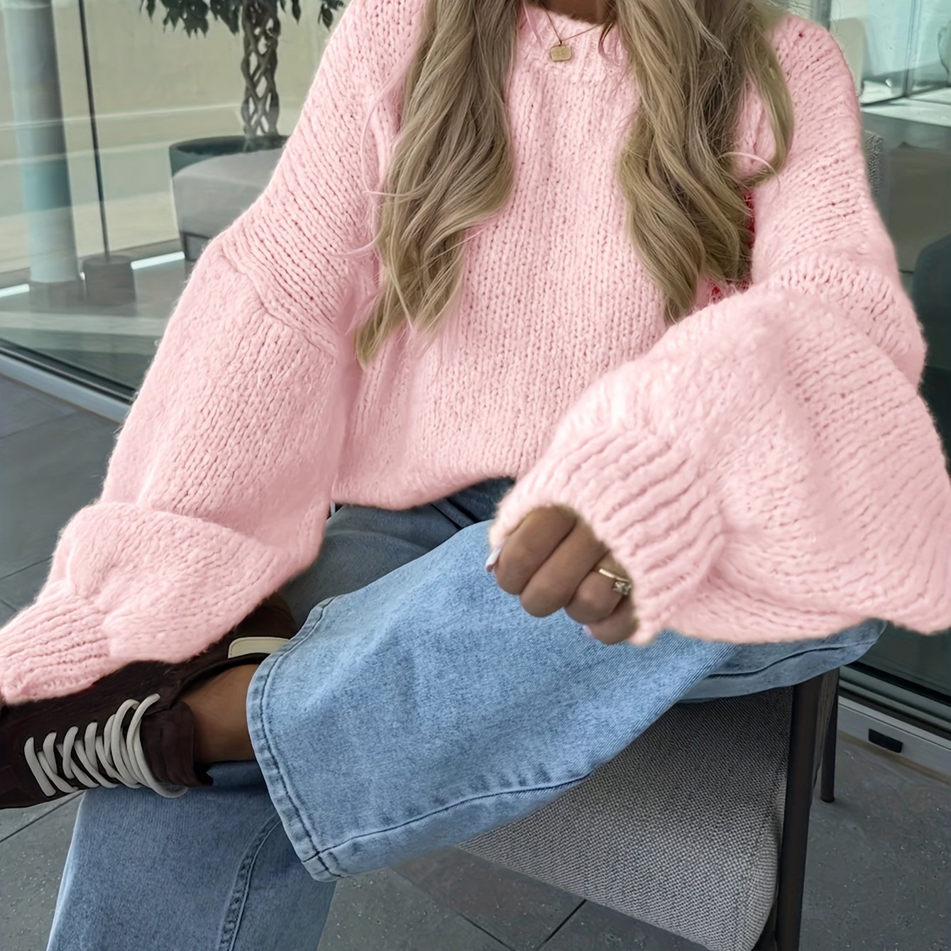Women's Autumn Winter Casual Elegant Easy Long Sleeve Lapel Solid Color Elegant Comfortable Women's Sweater