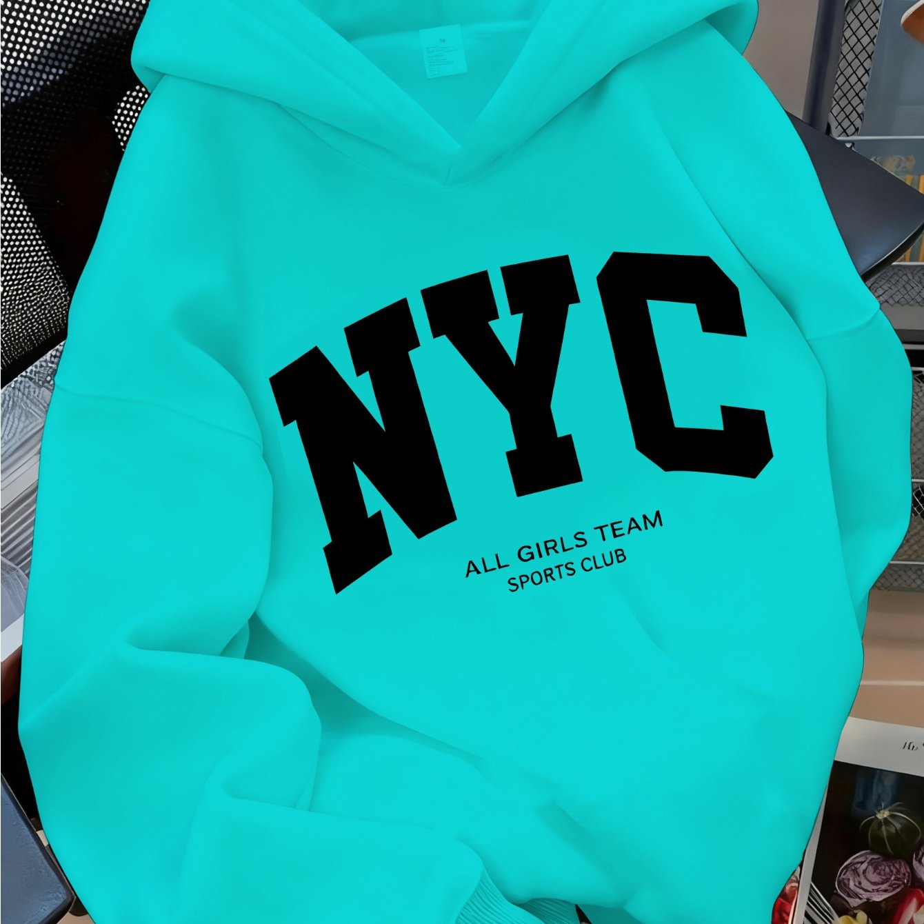 E-shop Trendiges Damen Casual Kapuzenpullover mit Buchstaben-Print vorne - Maschinenwaschbar, vielseitiger -Pullover für jede Jahreszeit, und trendig,