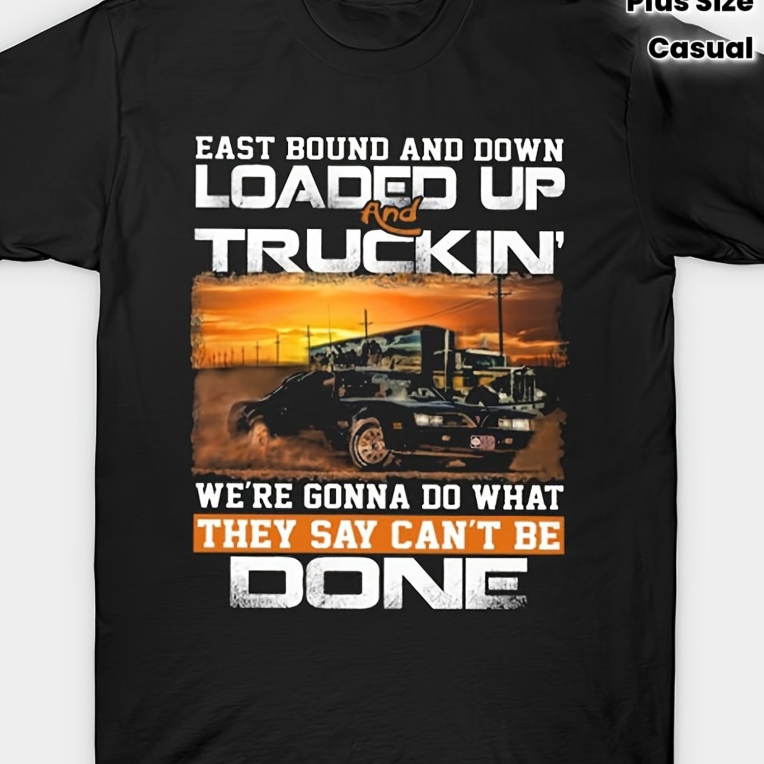 TEMU T-shirt Graphique Smokey et la - T-shirt Décontracté avec Camion Rétro et Design , Col Rond Standard, Confortable pour Toutes