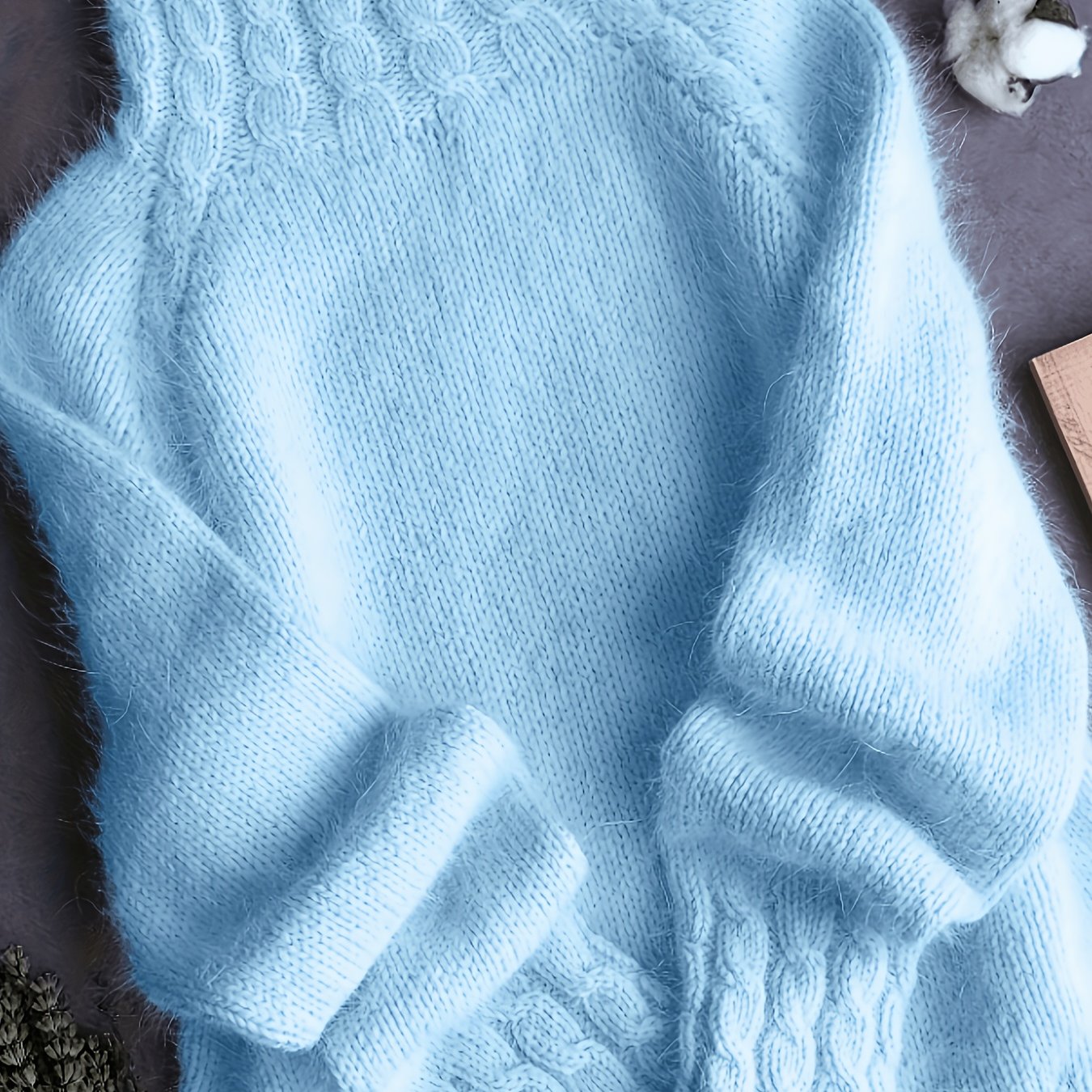 TEMU 2025 Autumn/winter New Gentle Style Versatile Niche Home Pullover Sweater