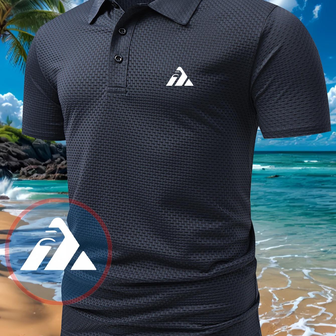 TEMU Men's Plus Size Oversized Short Sleeve Shirt - Quick-dry Wrinkle-resistant Button Button-front Collar, Breathable Button-up Shirt Suitable For