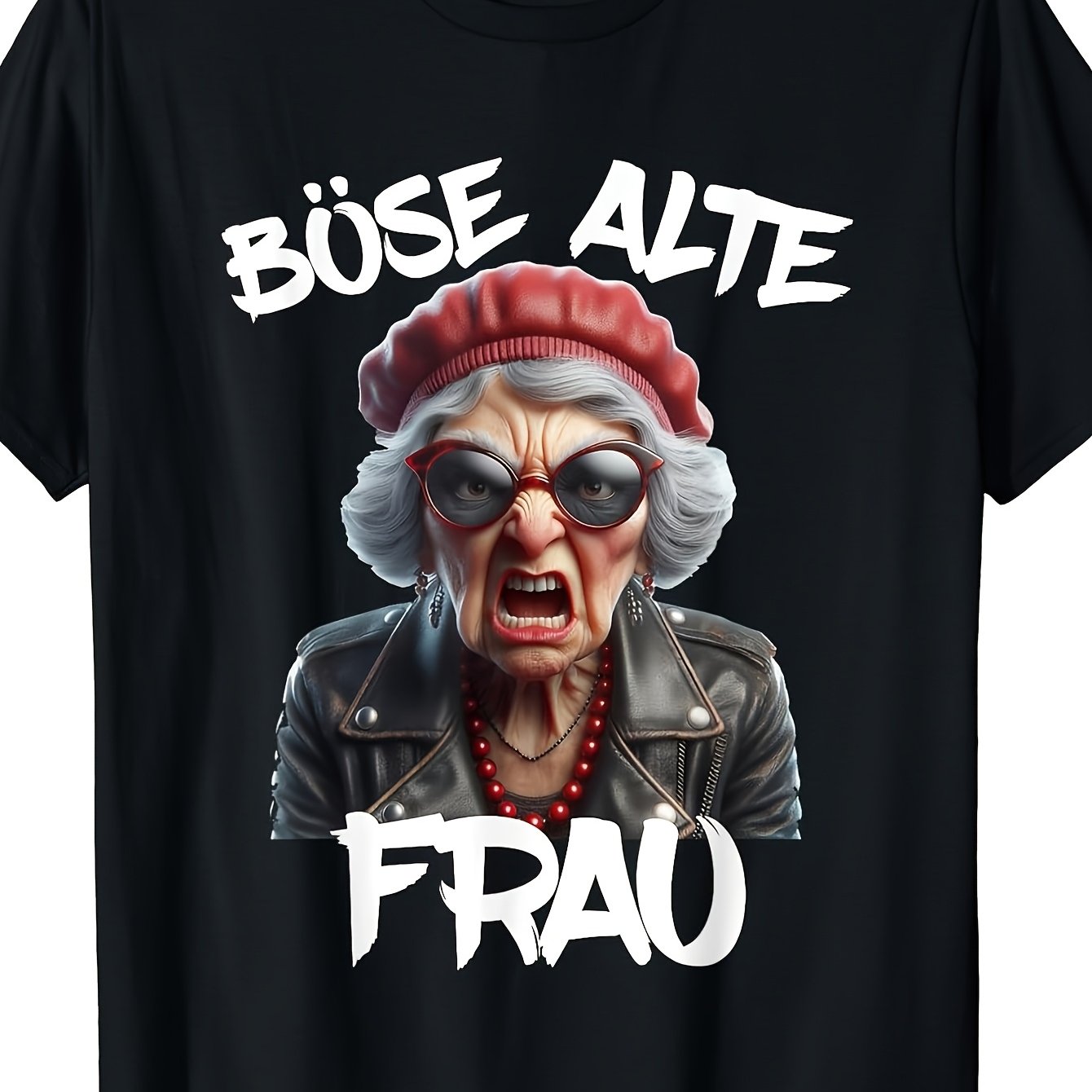 Image of Evil Old Woman Motorcycle Ladies Biker T-shirt Comfortable Perfect For Home Work Outdoor Gifting (valentine's Day Birthdays Mother's Day) S-3xl Unisex