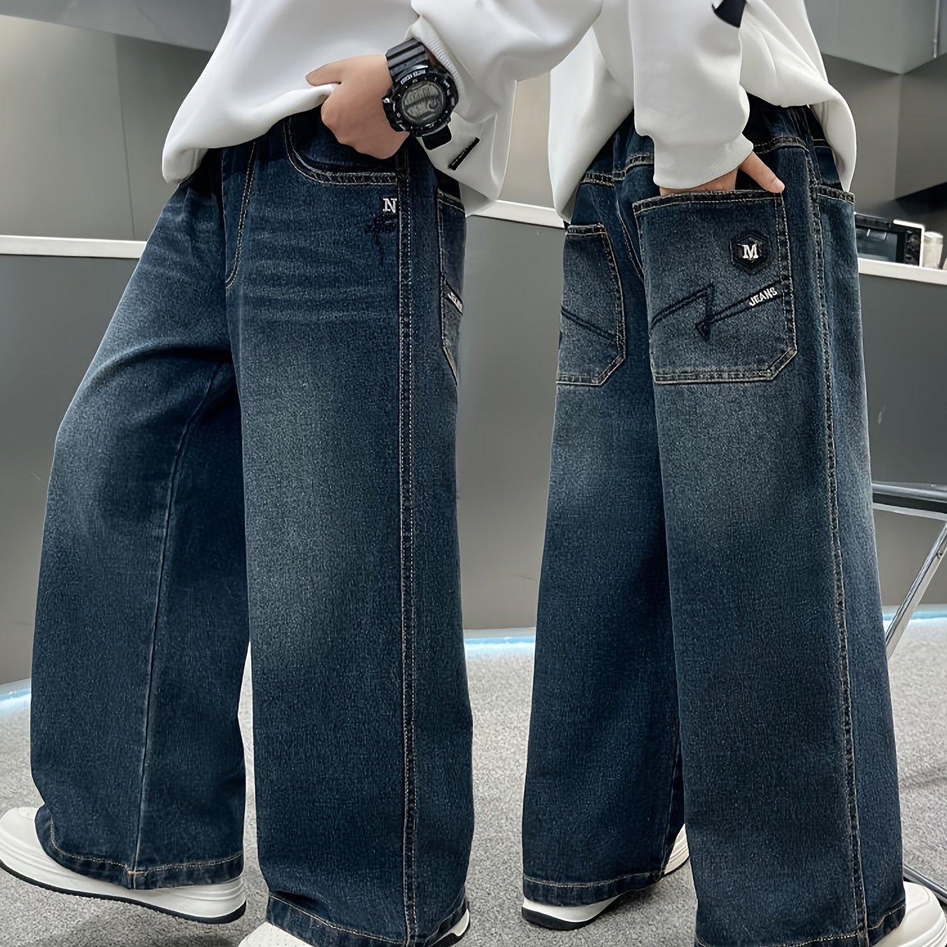 Boys' Jeans Spring And Autumn Styles, New Autumn Pants, Mid Size Boys' Pants