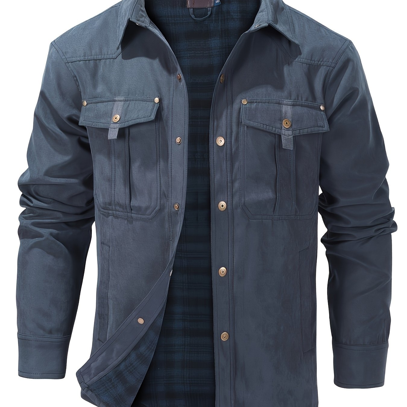 Men's Fashionable Casual Solid Color Work Jacket