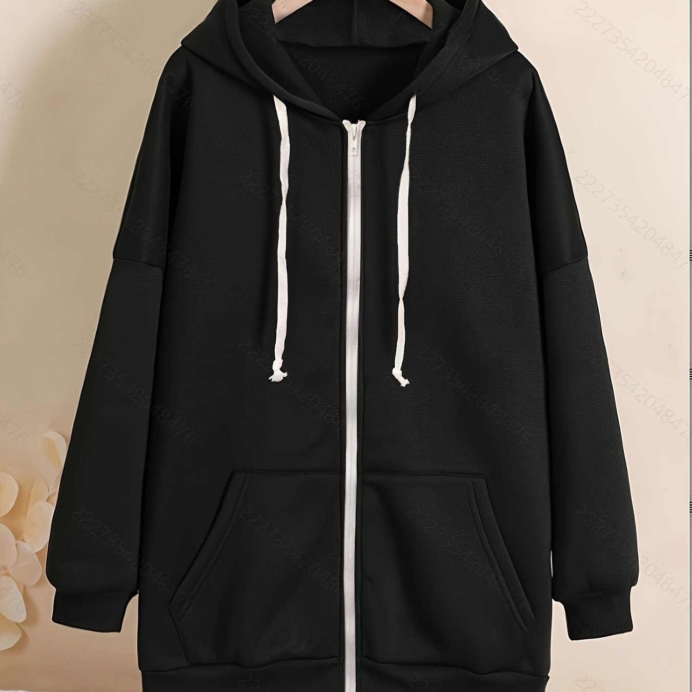 Plus Size - Plus Size - Western Plus Size Women' Color Hooded Sweatshirt