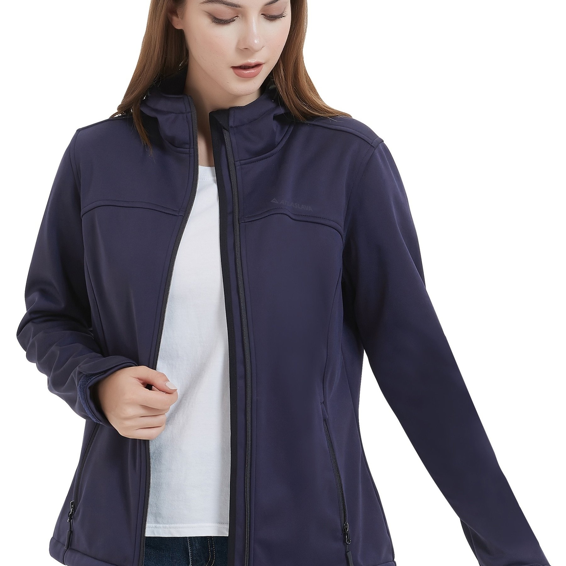 Women's Softshell Jacket, Breathable Lightweight Lined, Hooded Transition Jacket Running Hiking Jacket