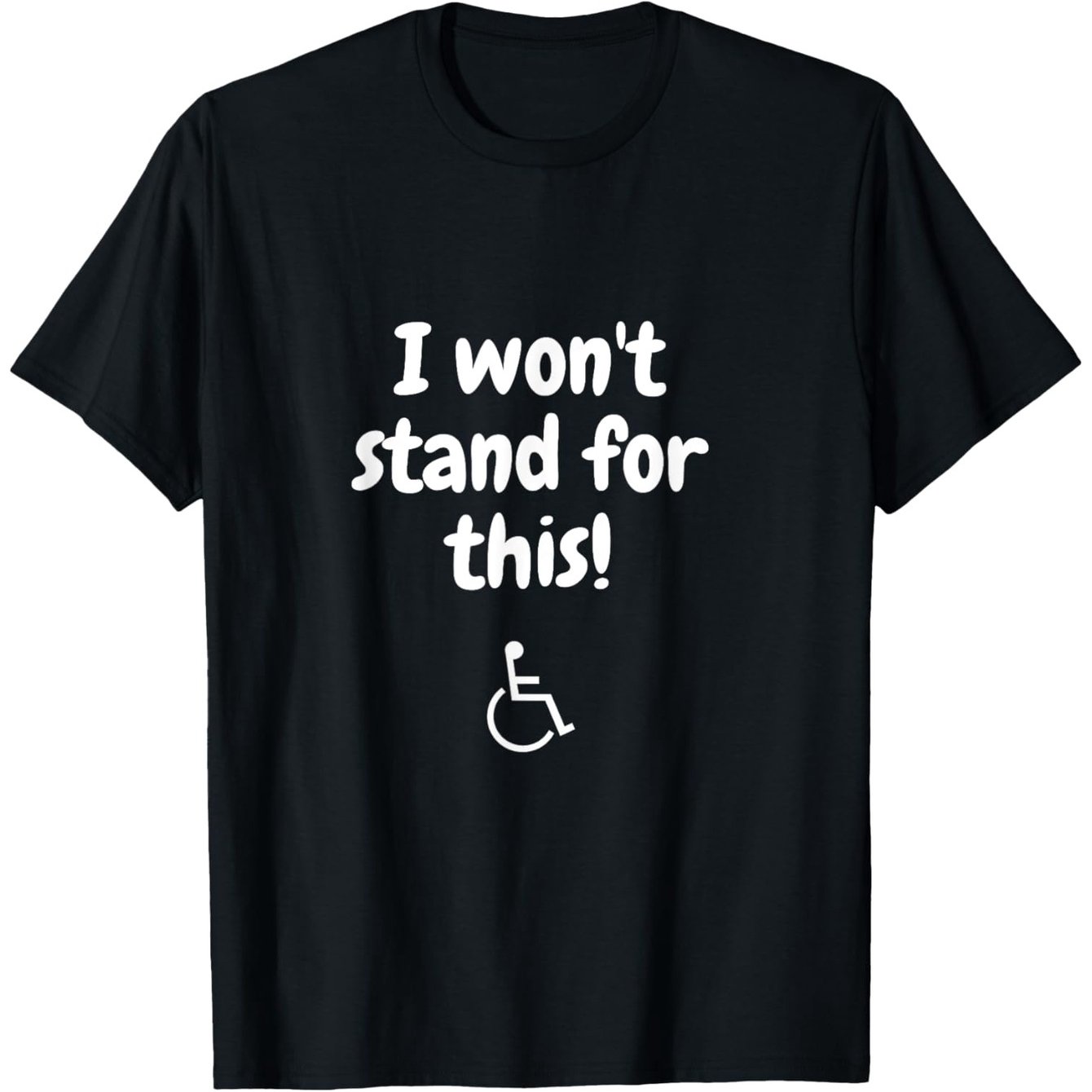 TEMU Men's & Women's Wheelchair Amputee T-shirt - Unisex Adult Suitable For Casual Crew Neck Short Sleeve Tee, Slightly , Machine Washable, Sizes