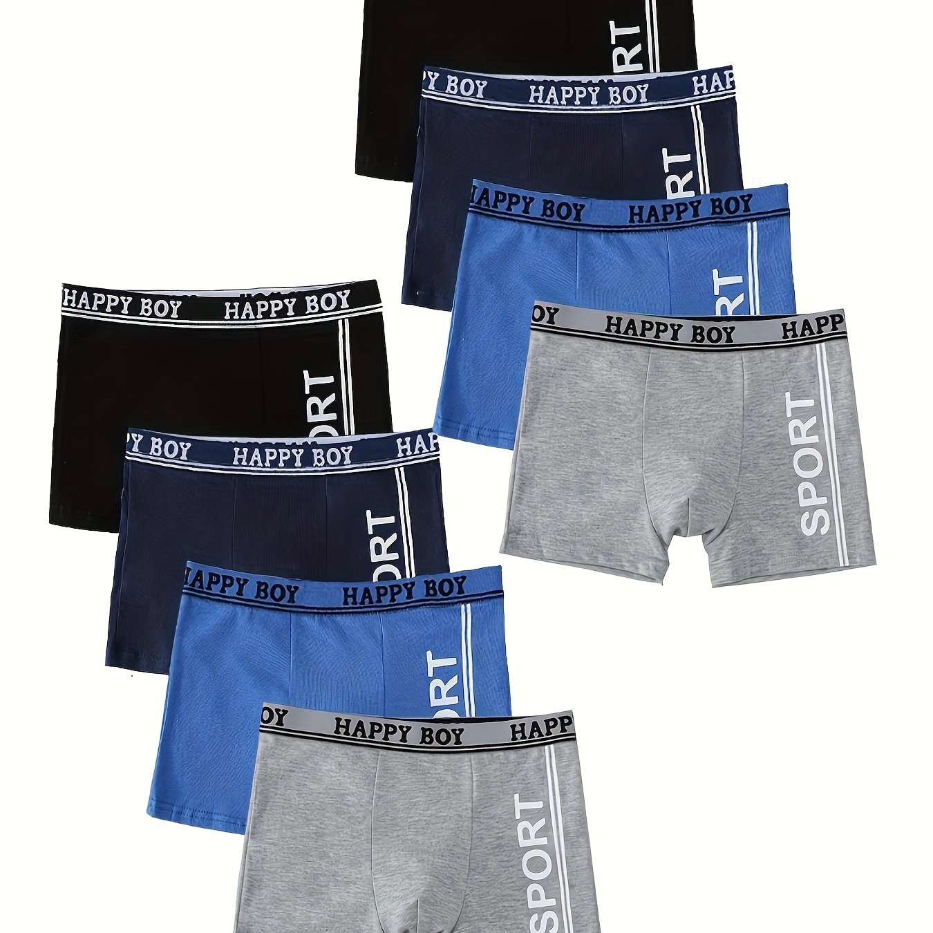 Image of 8-pc Underwear Boys Pure Boys' Shorts Boxer Briefs European And American Single Four-corner Underwear