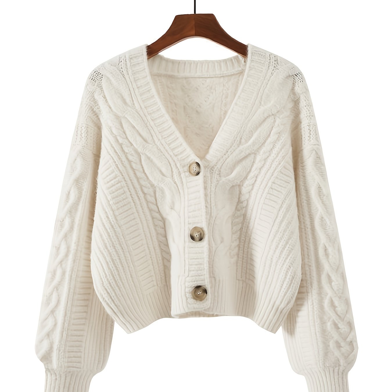 TEMU Cardigan corto da donna /inverno, nuovo retr簷, , con scollo a V
