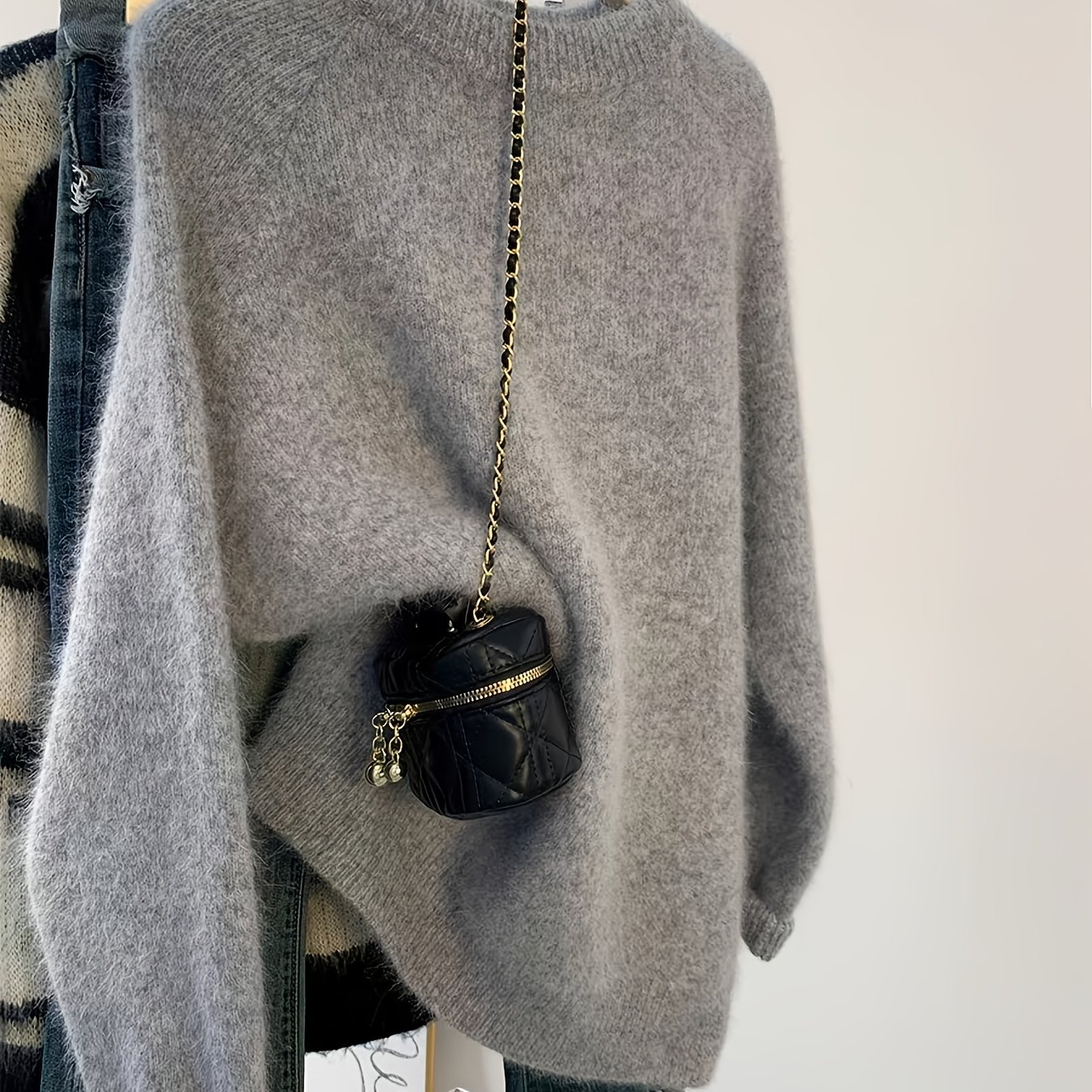 Image of 2025 New Casual Versatile Atmosphere Fluffy Christmas Sweater For Women, Autumn Winter Base Layer Sweater