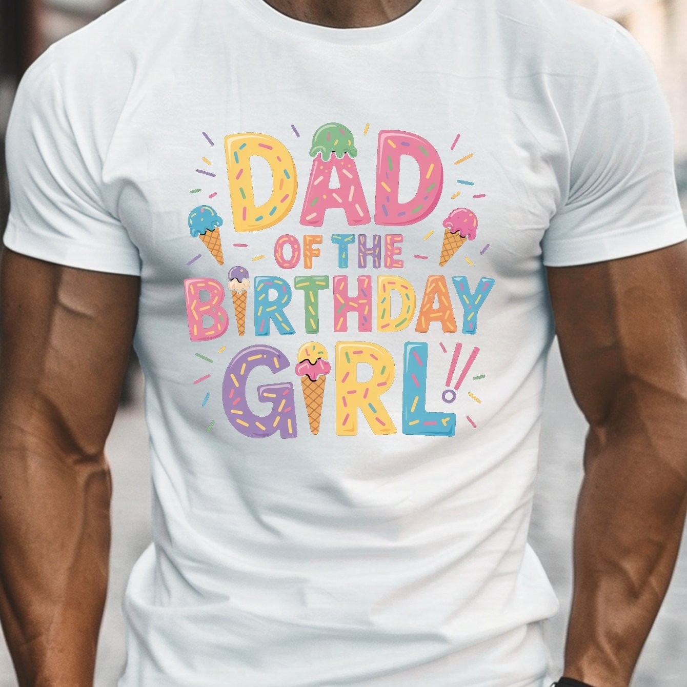 TEMU T-shirt Homme Manches Courtes Col Rond "PAPA DE LA PETITE FILLE" - Haut d'été décontracté, confortable et léger