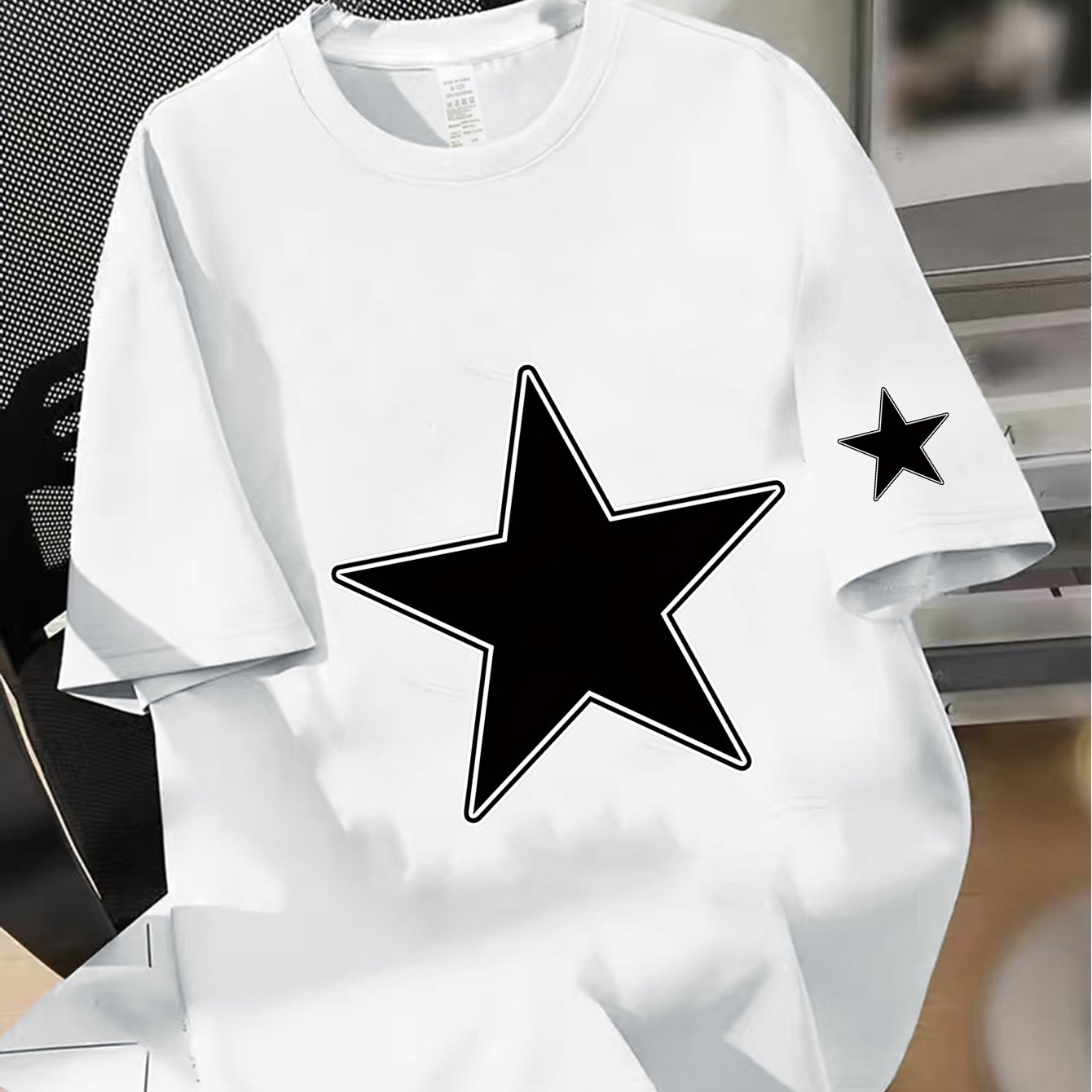 TEMU Men's 2026 New Arrival Short Sleeve T-shirt - Soft Breathable Regular Fit Round Neck Tee With Five-pointed , Suitable For Casual Attire, Outdoor