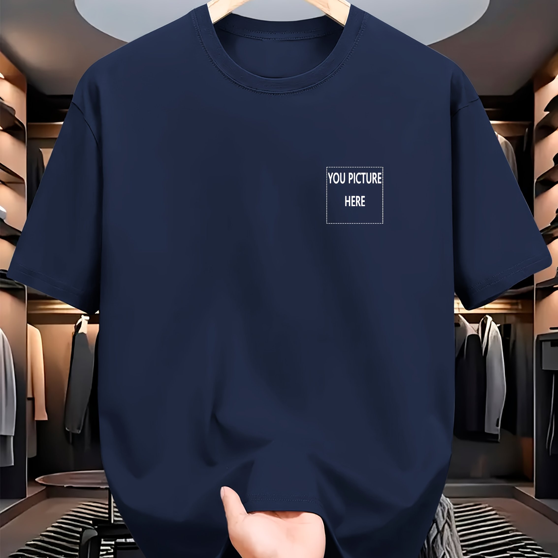 TEMU Individuelle T-Shirts, Bedruckte T-Shirts, Personalisierte Herren-T-Shirts, Kurzarm Rundhals Freizeitoberteil, Sommer, Herrenbekleidung