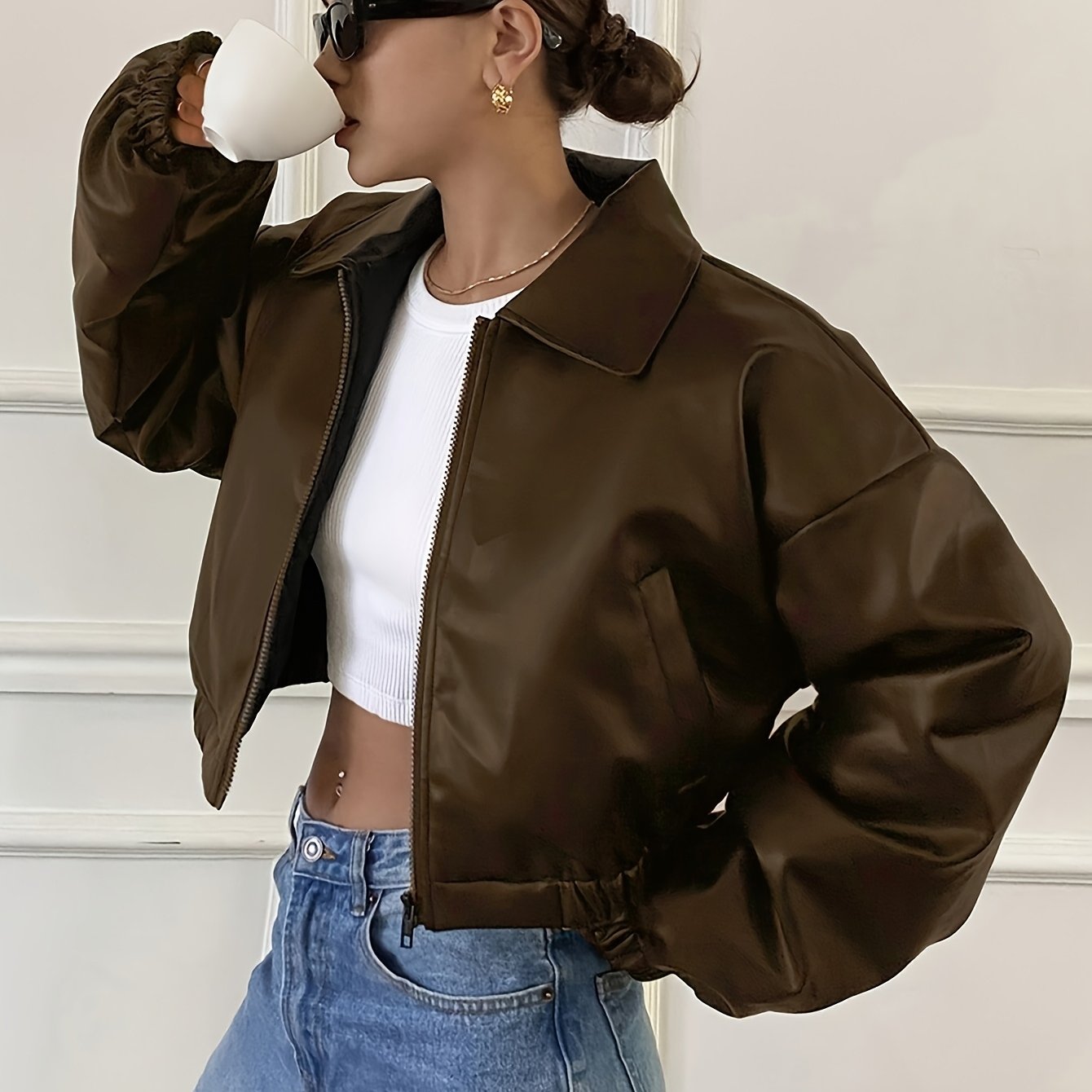 E-shop Damen Kurzjacke, Länge, geeignet für Valentinstag, modische Jacke, passend für Streetwear-Outfits